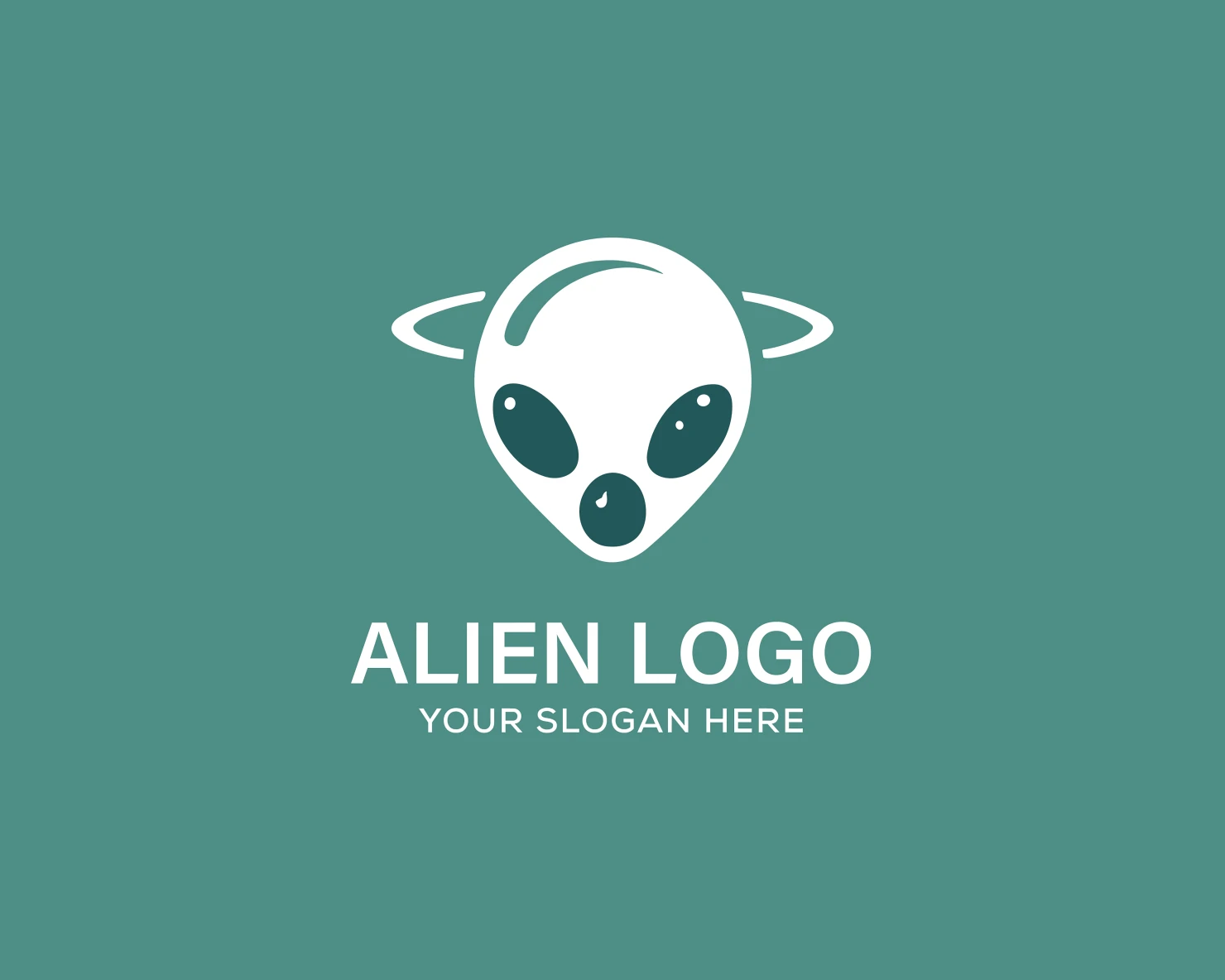 Alien customizable logo set design #37884