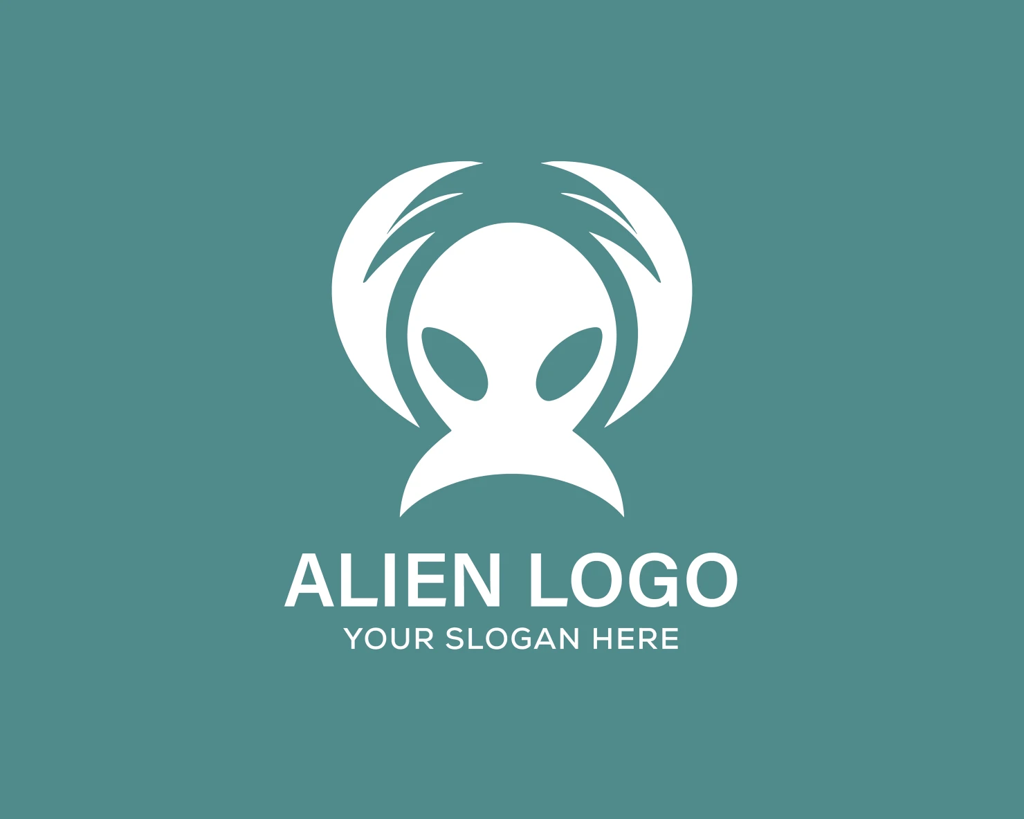 Alien customizable logo set design #37887