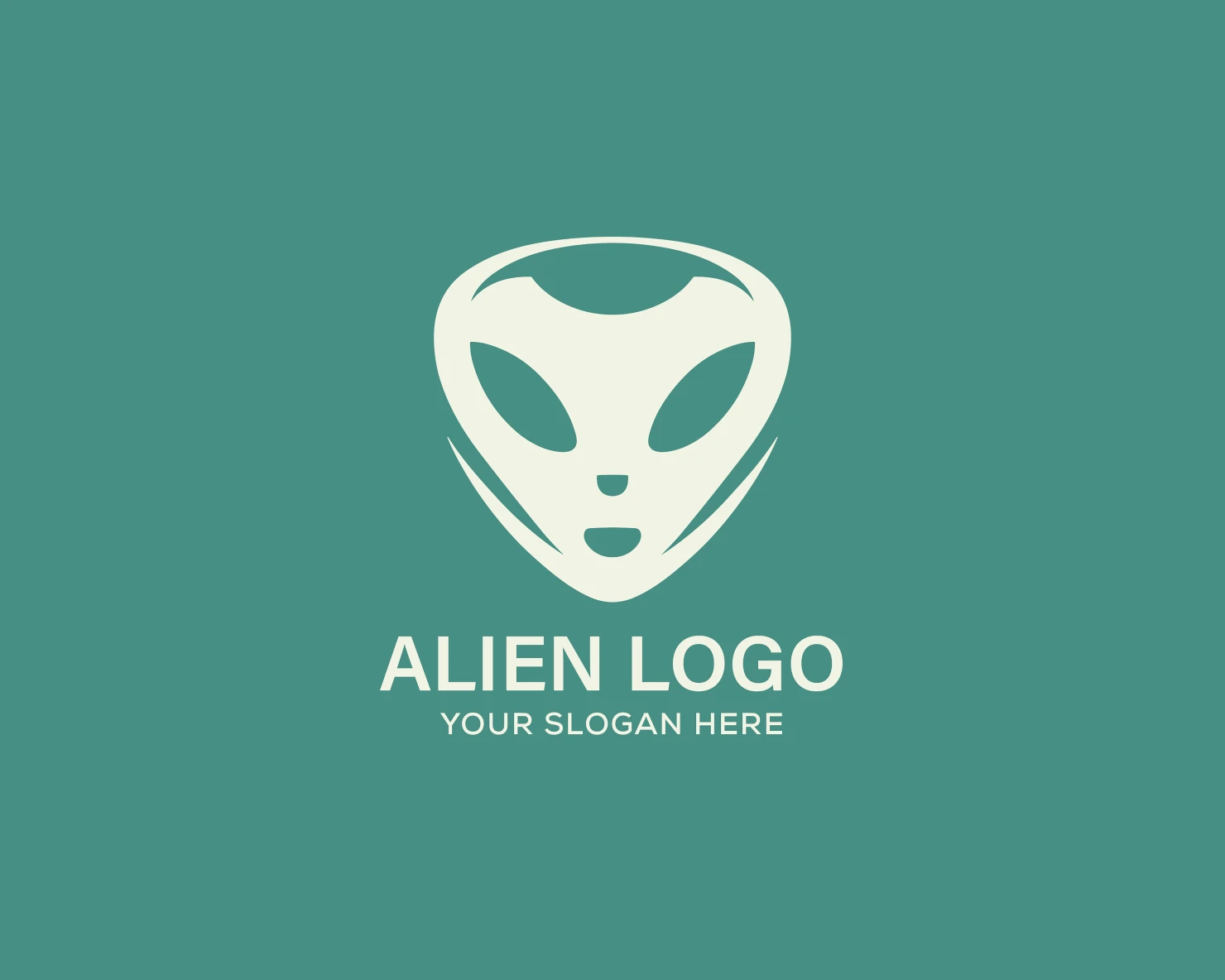 Alien customizable logo set design #37888