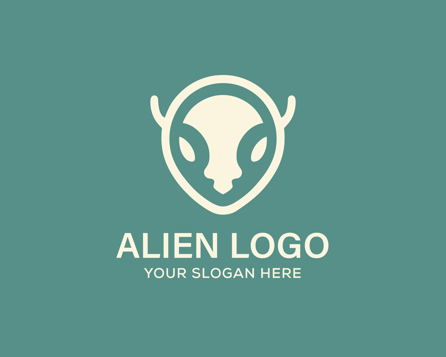Alien customizable logo set design #37889