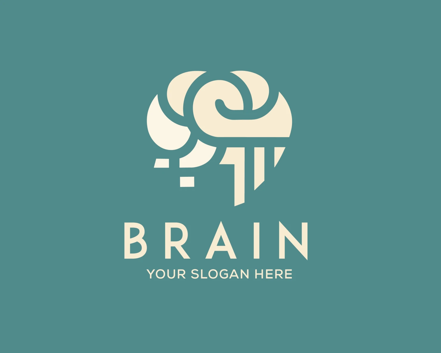 Brain customizable logo set design #37896