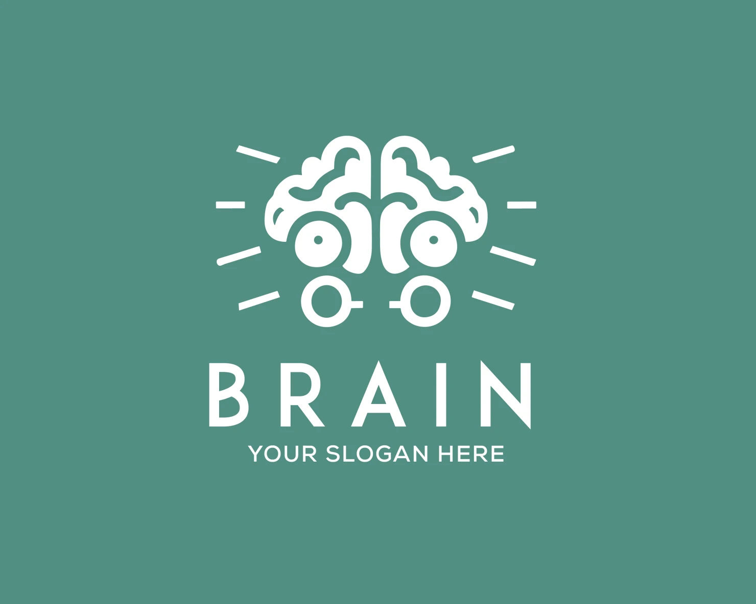 Brain customizable logo set design #37901
