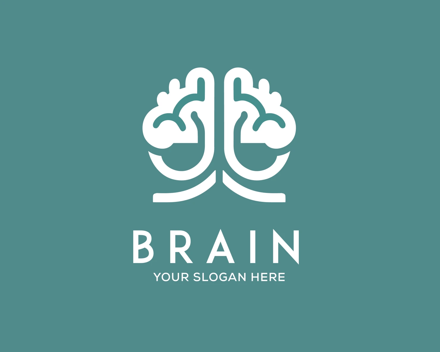 Brain customizable logo set design #37903