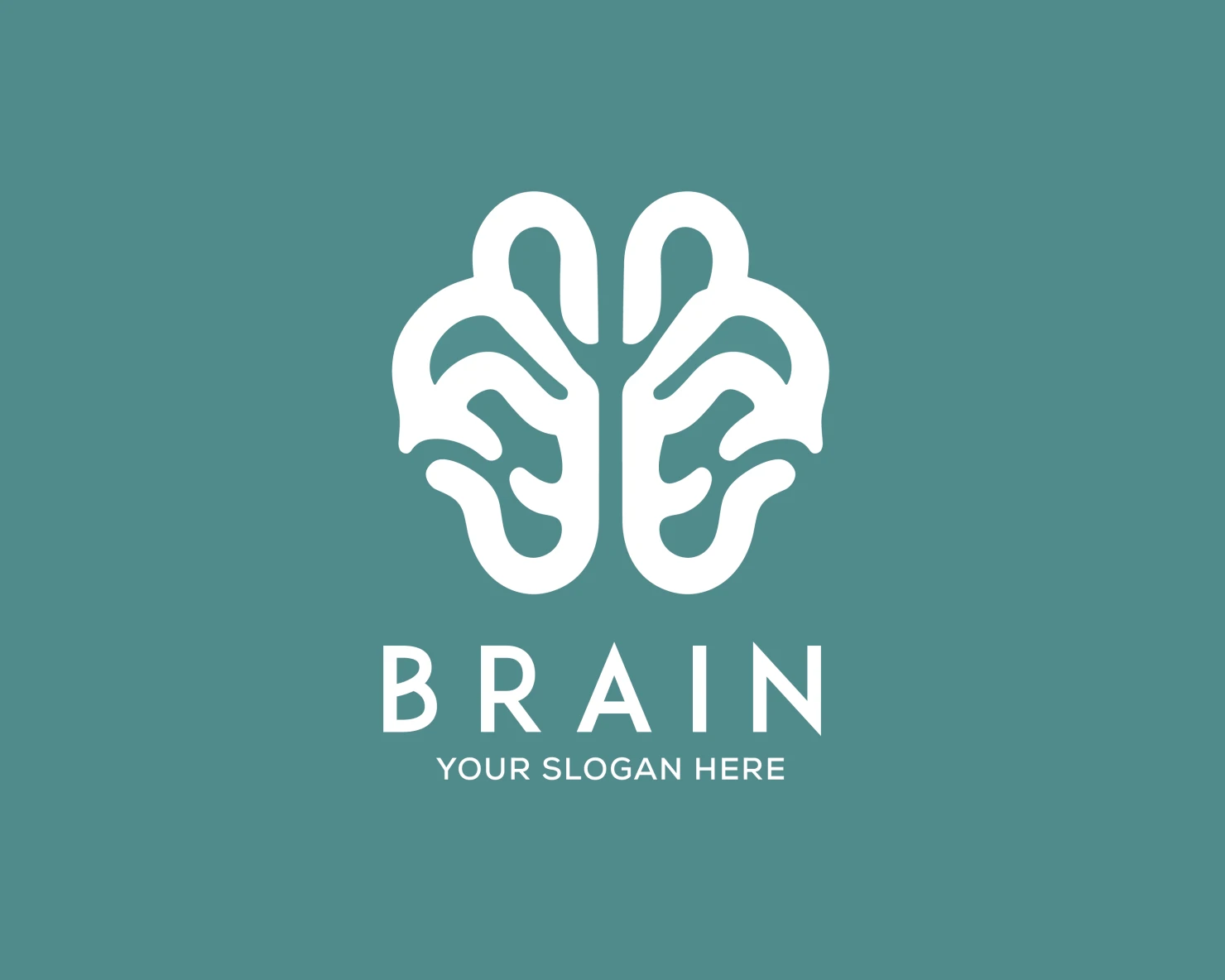 Brain customizable logo set design #37904