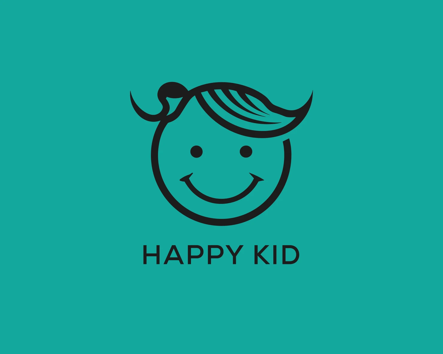 Happy kids customizable logo set design #37918