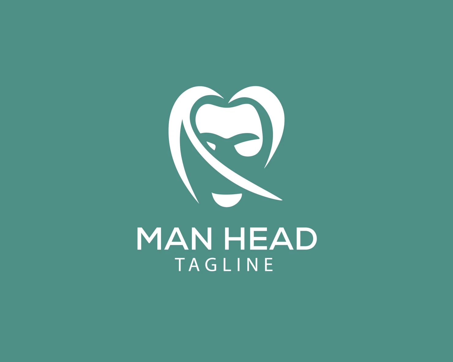 Men head customizable logo set design #37925