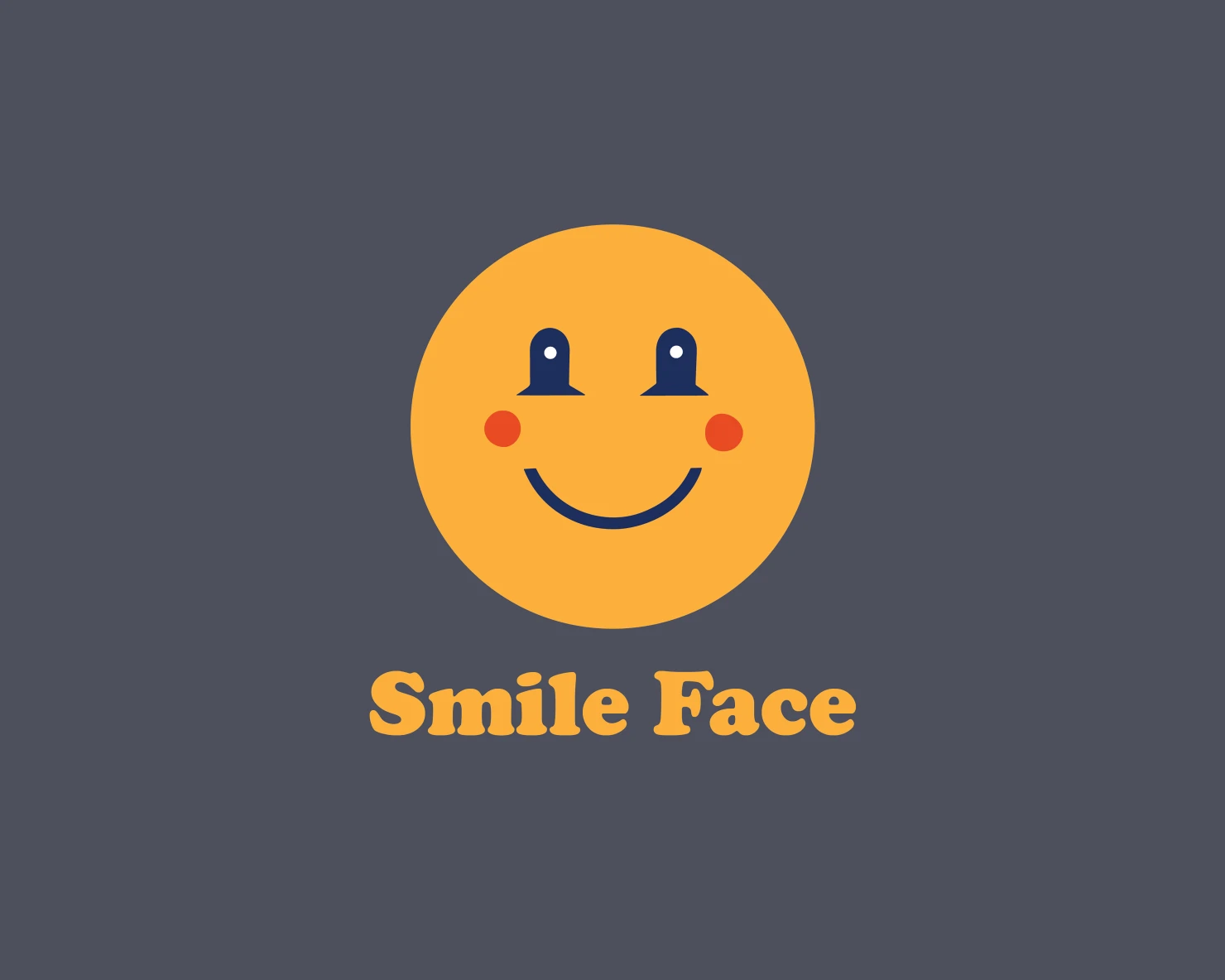 Smile face customizable logo set design #37934