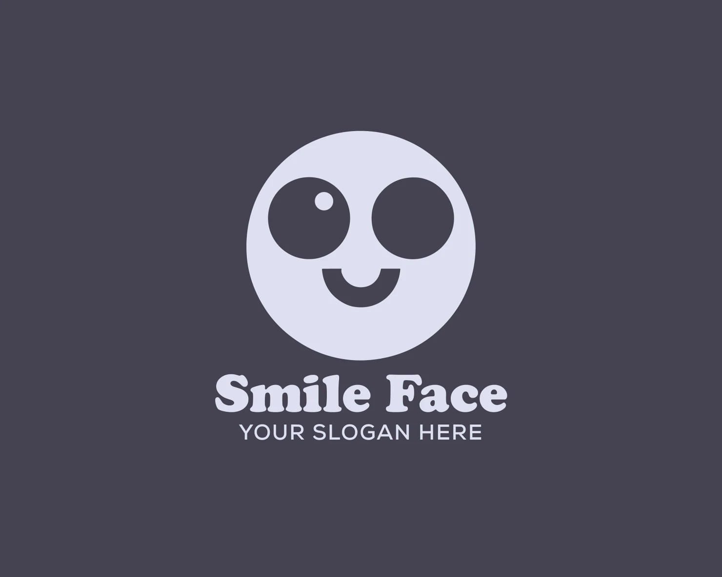 Smile face customizable logo set design #37935