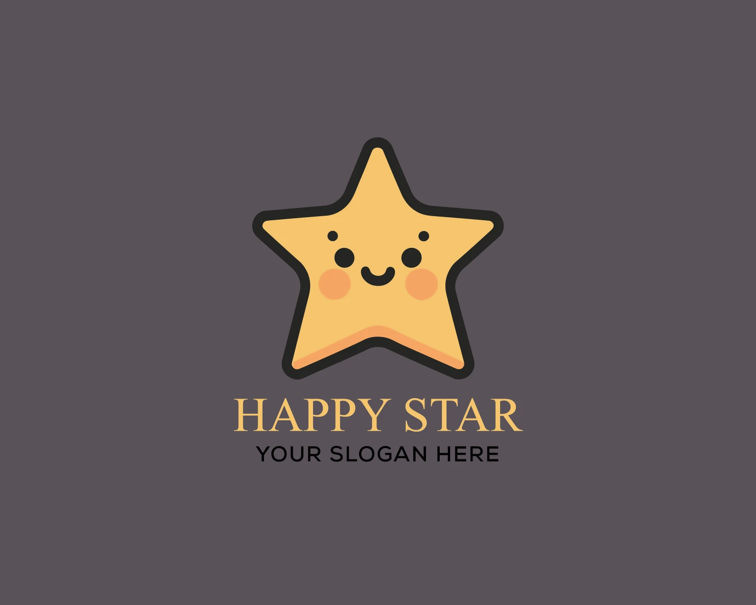 Happy star customizable logo set design #37958
