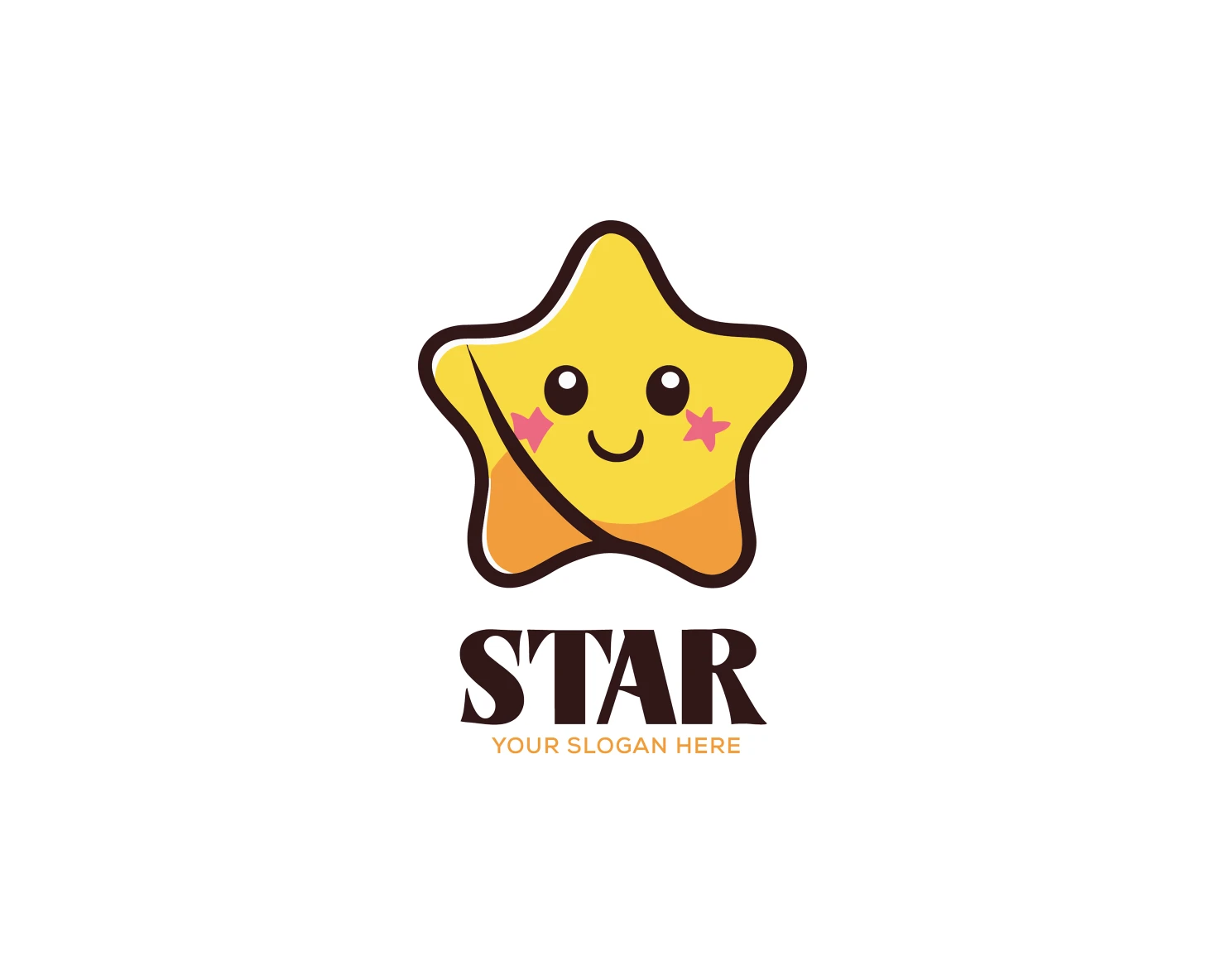 Happy star customizable logo set design #37960