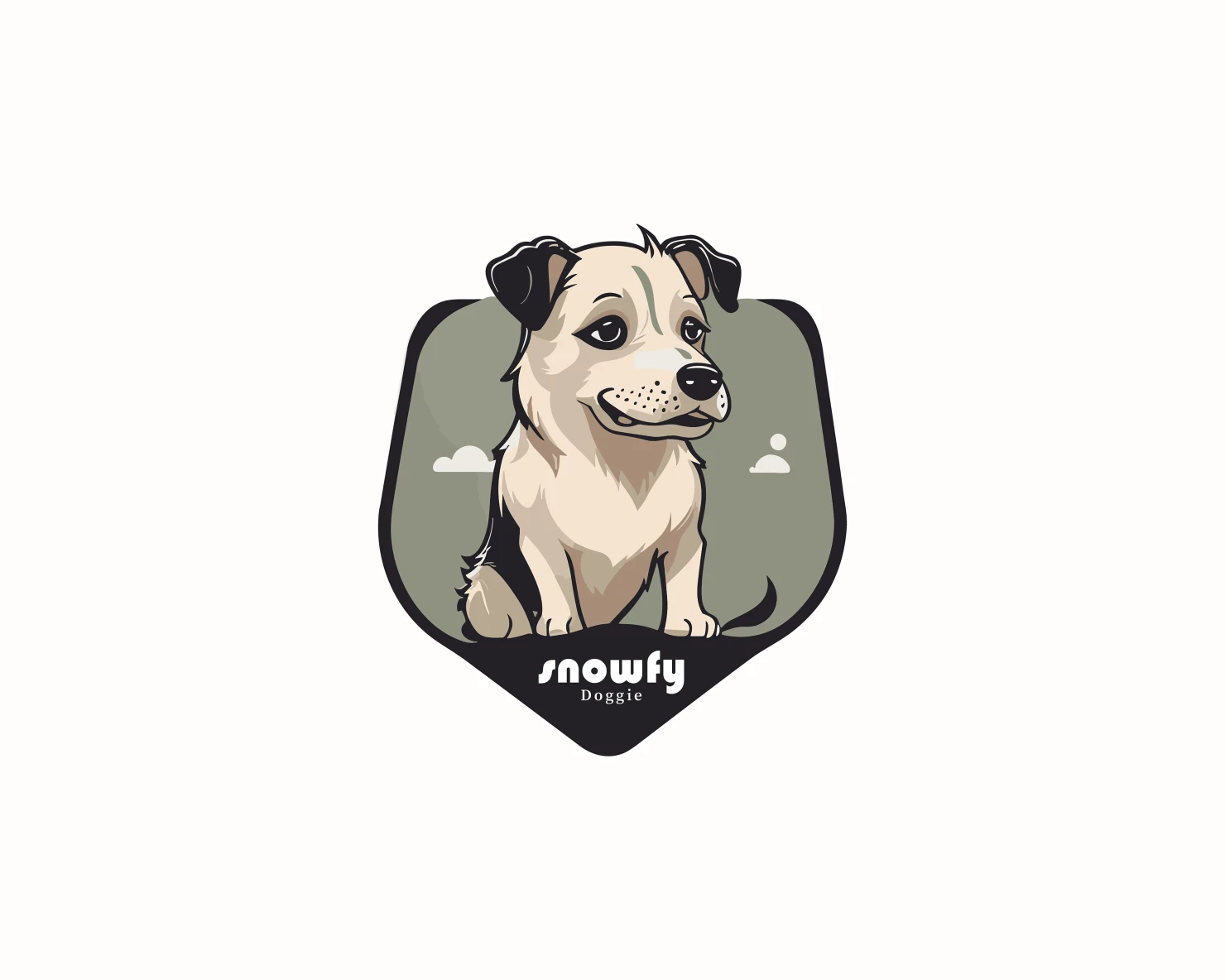 Dog customizable logo set design #37979