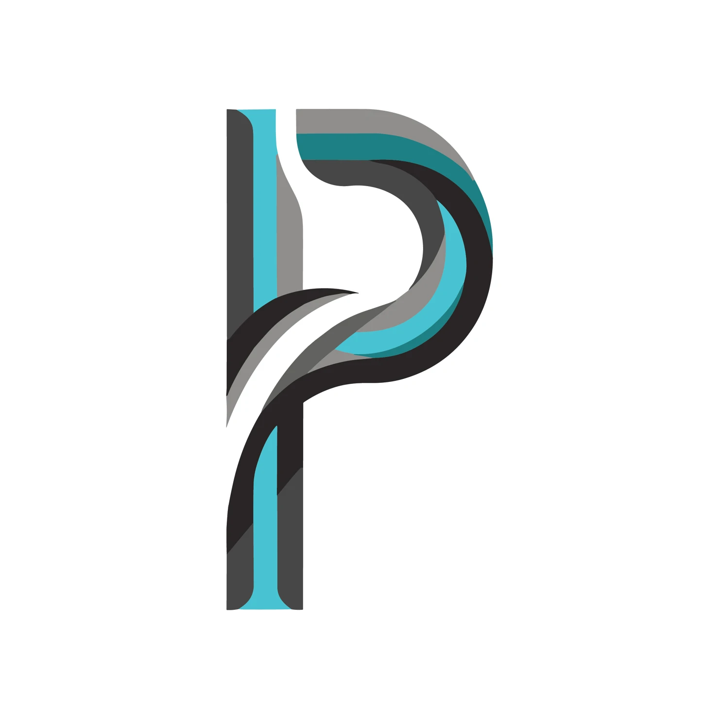 P letter customizable logo set design #38077