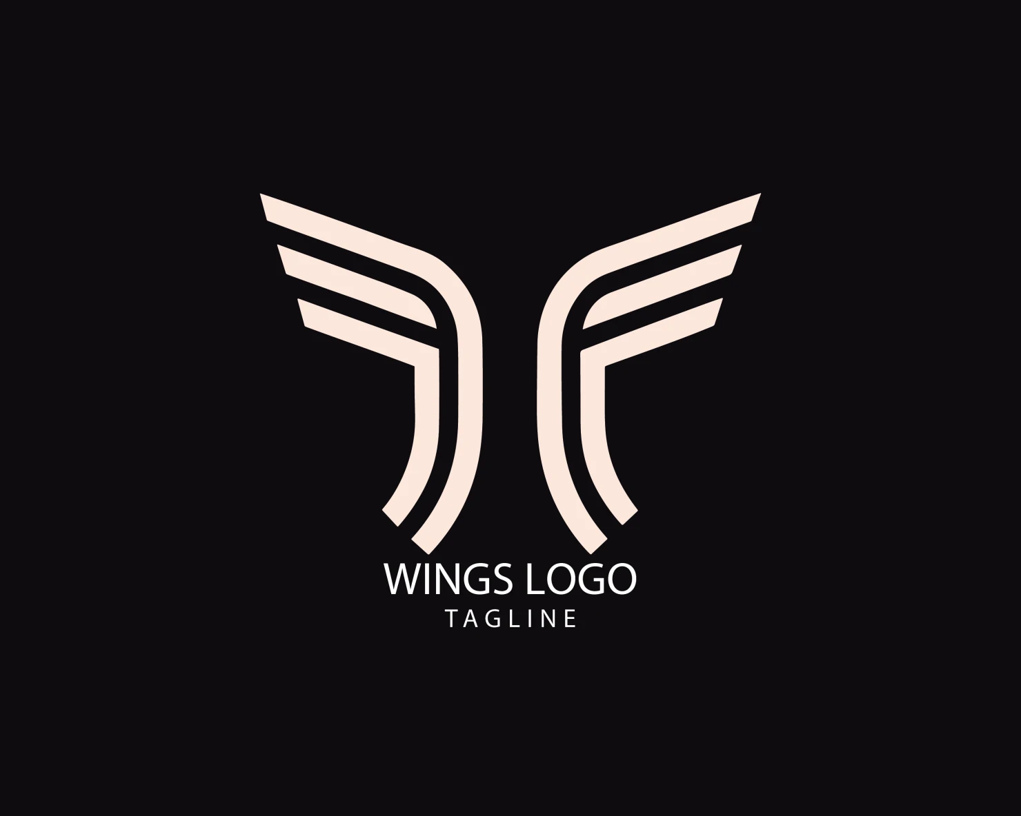 Wings customizable logo set design #38244