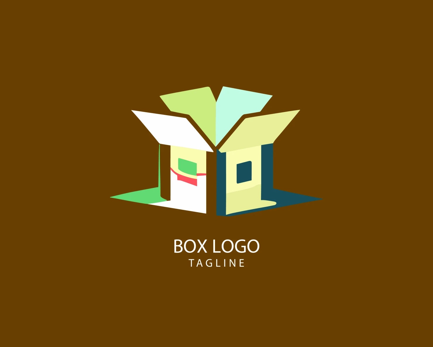 Box customizable logo set design #38352