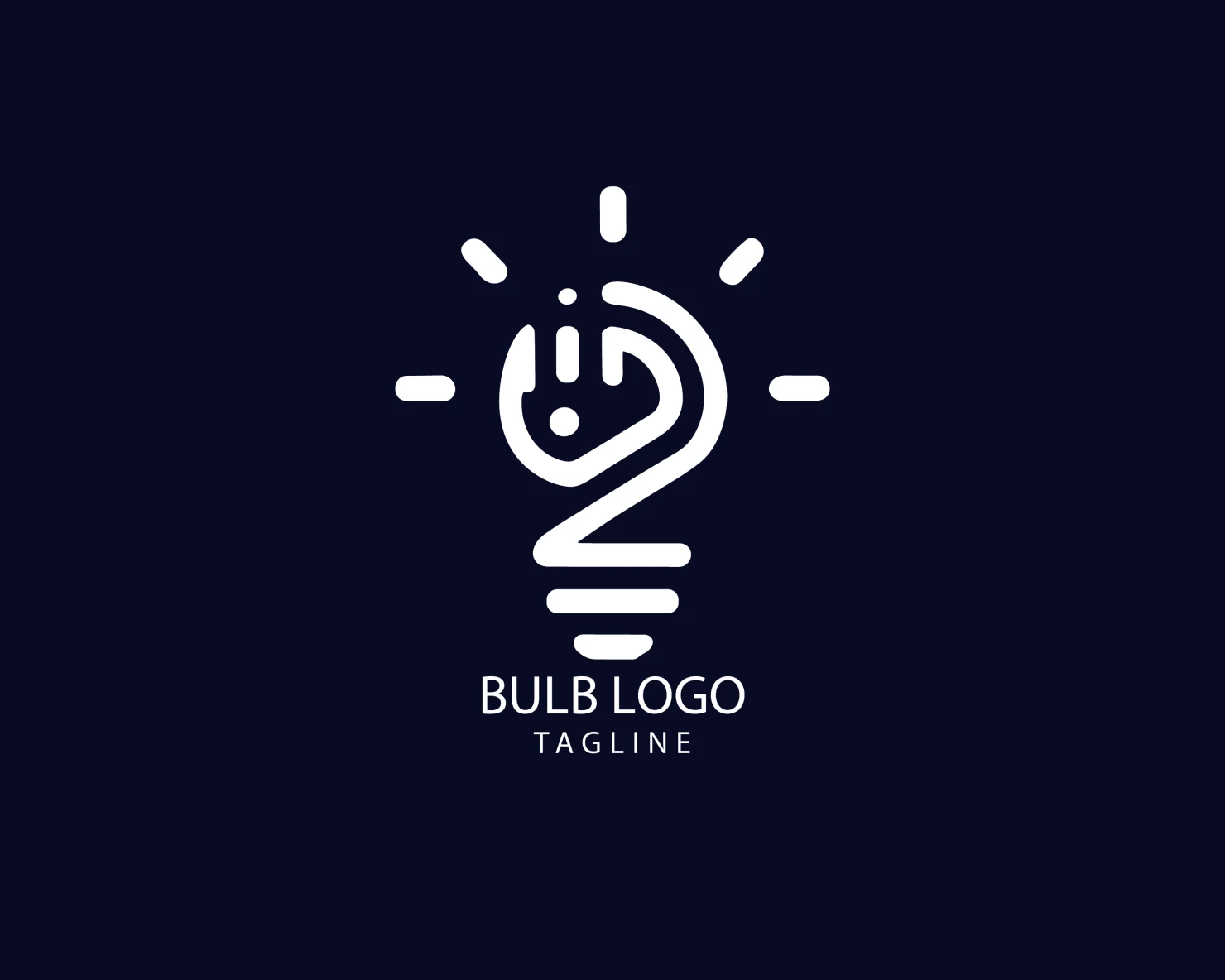 Bulb customizable logo set design #38428