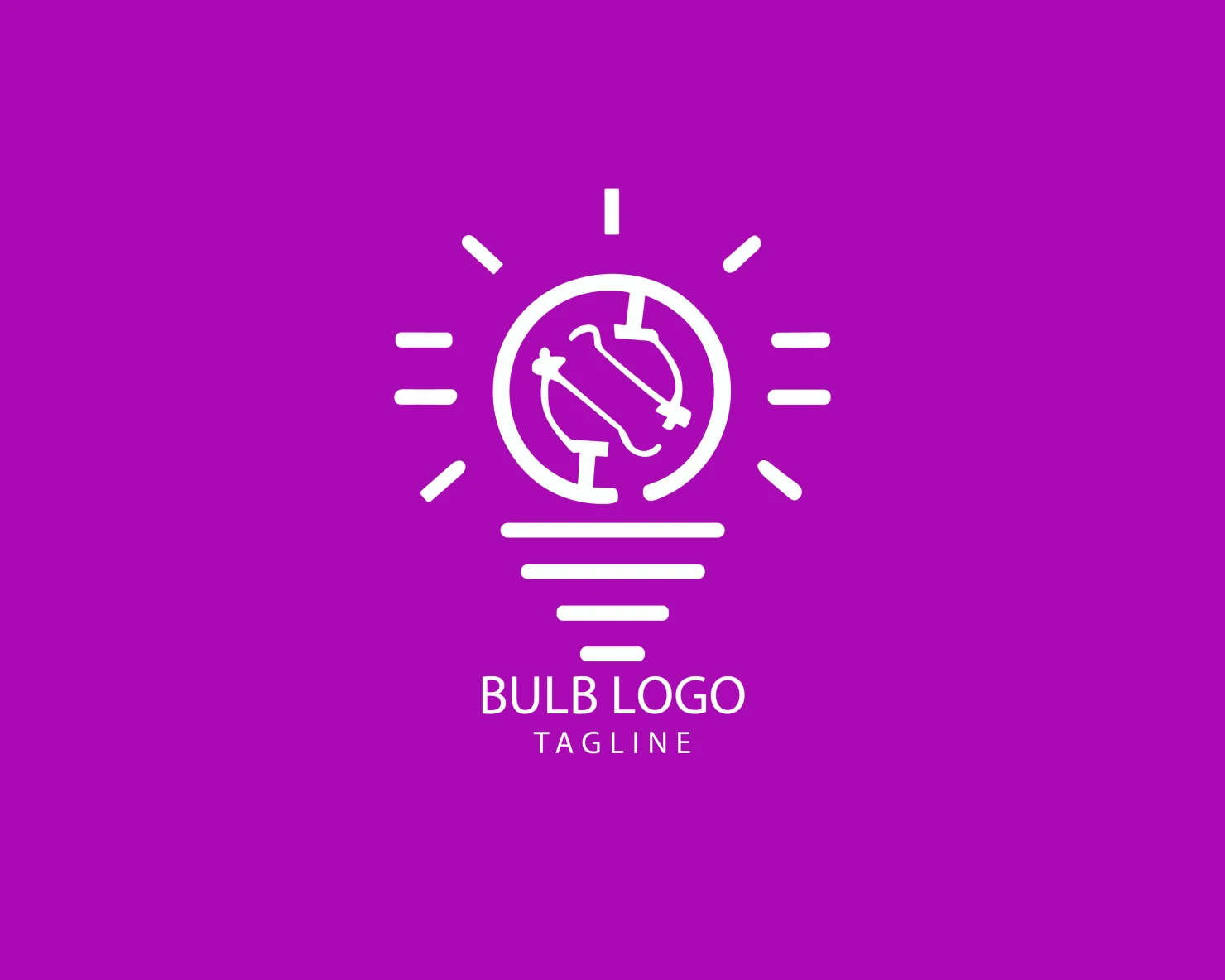 Bulb customizable logo set design #38465