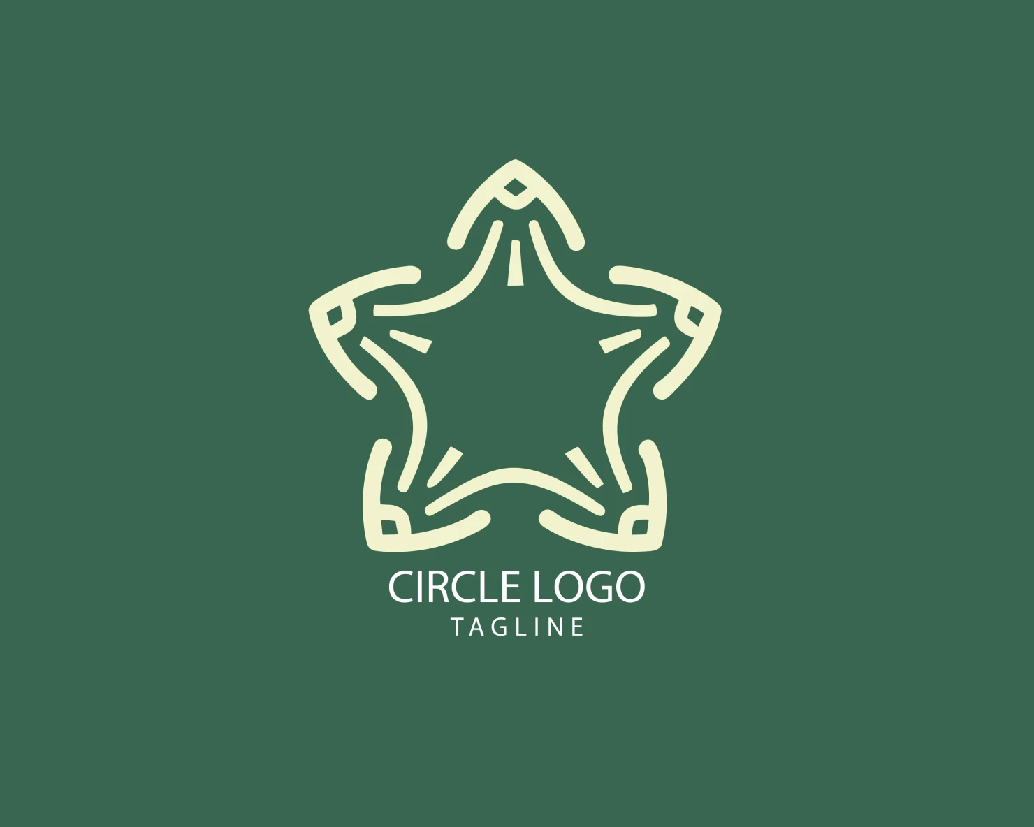 Circle customizable logo set design #38688