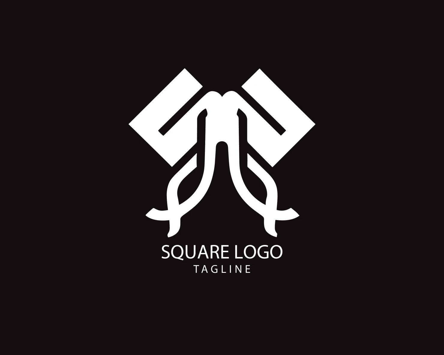 Square customizable logo set design #38868