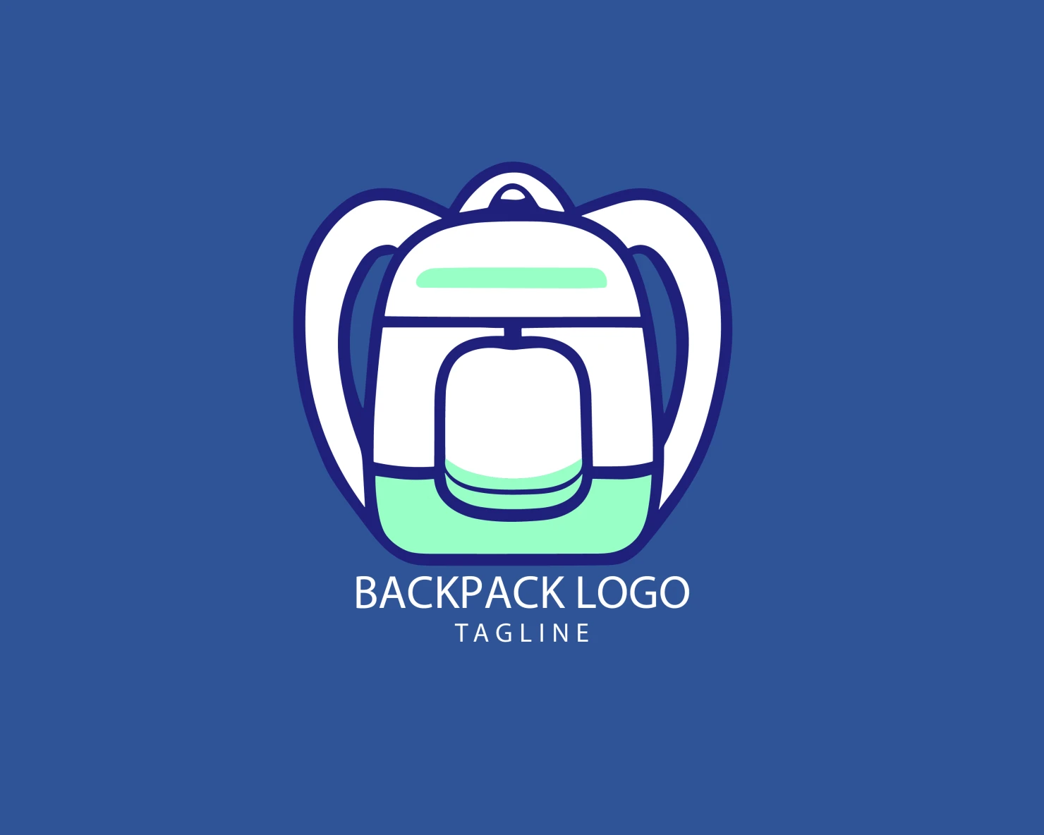 Backpack customizable logo set design #38953