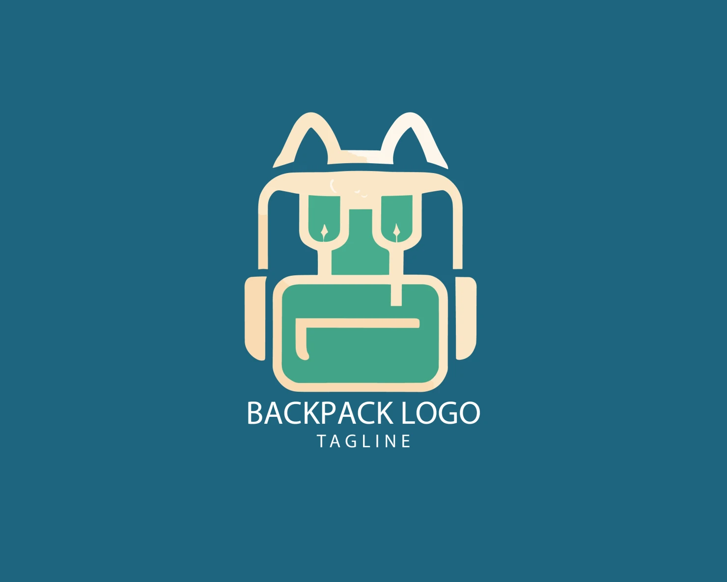 Backpack customizable logo set design #38954