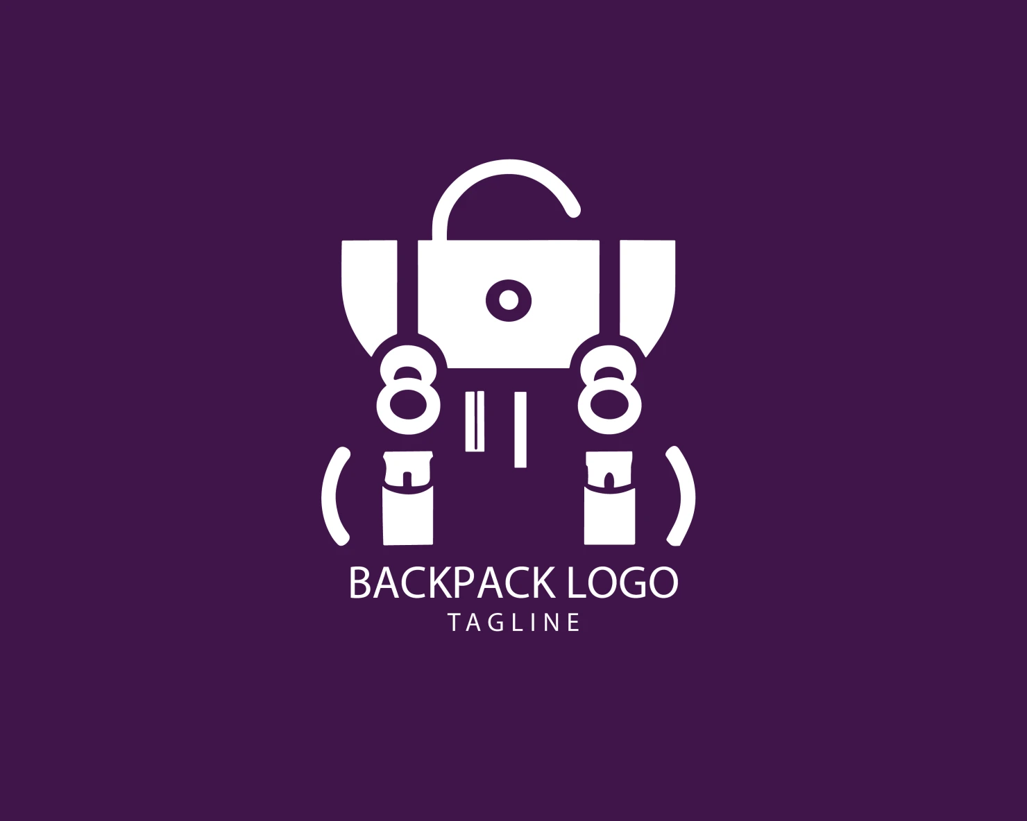 Backpack customizable logo set design #38955