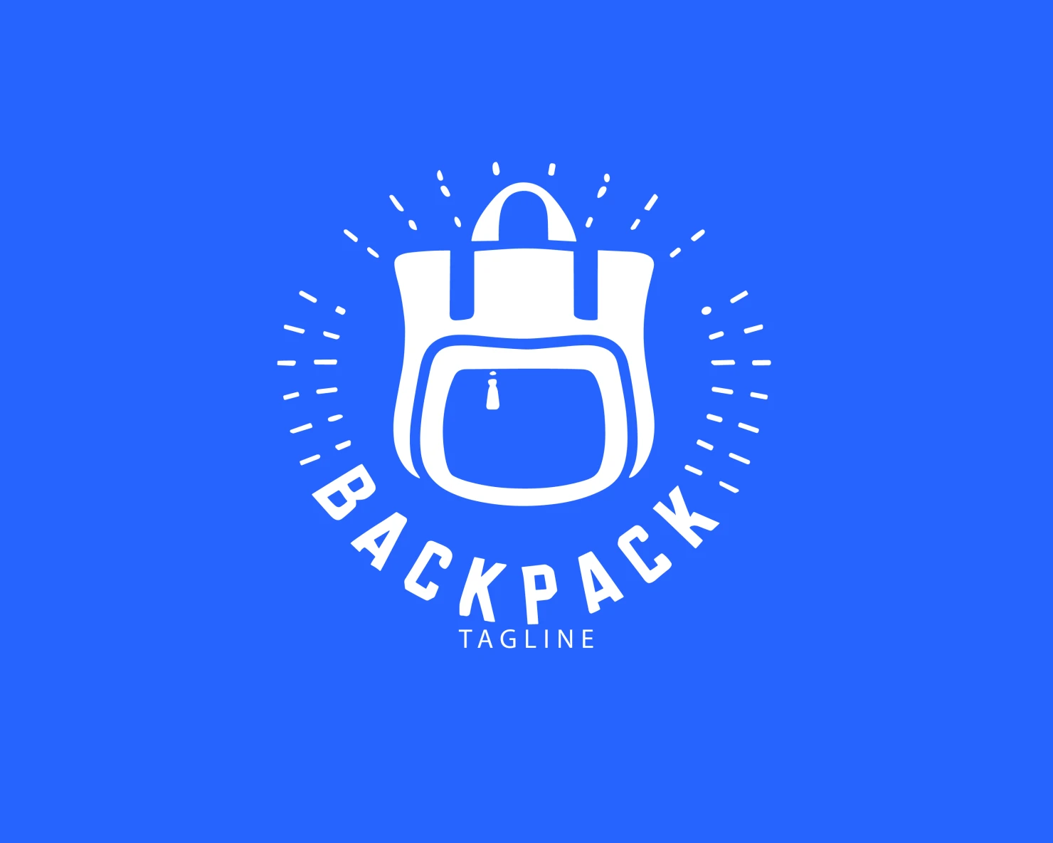 Backpack customizable logo set design #38962