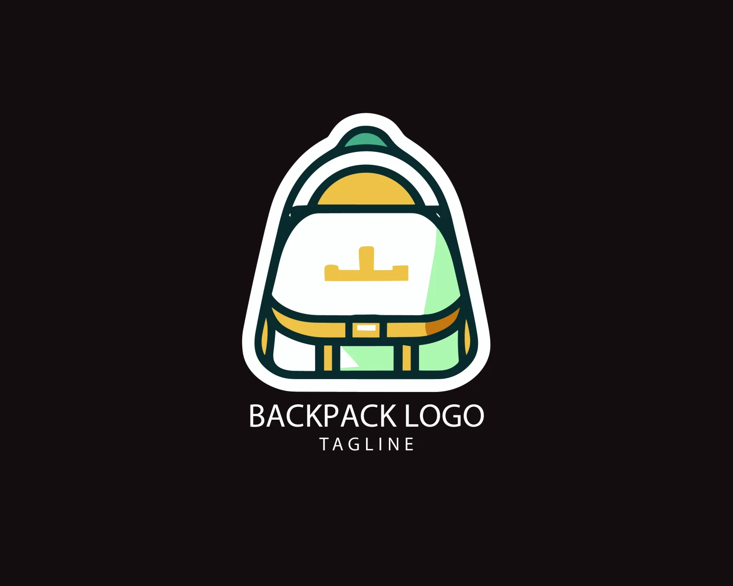 Backpack customizable logo set design #38966