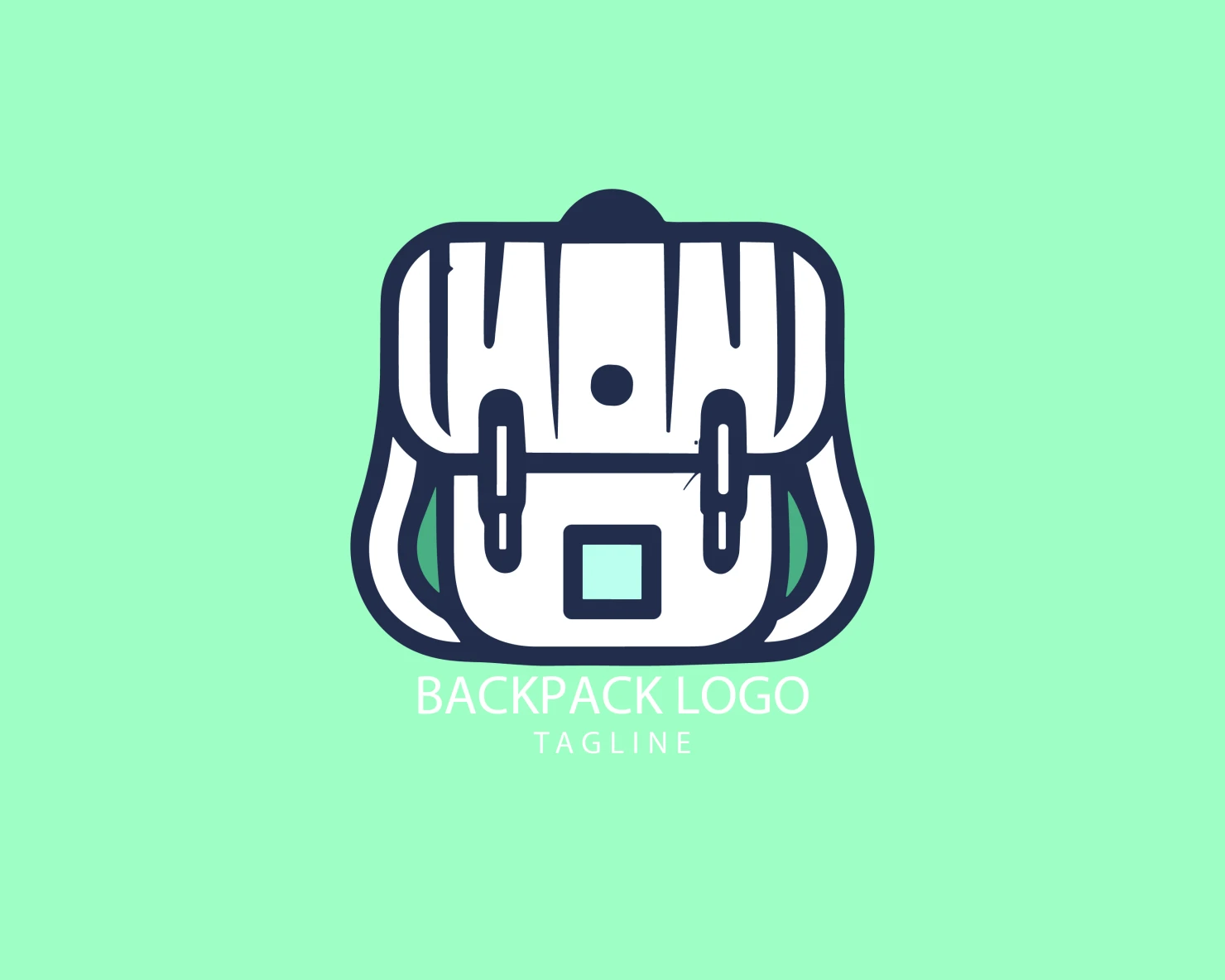 Backpack customizable logo set design #38969