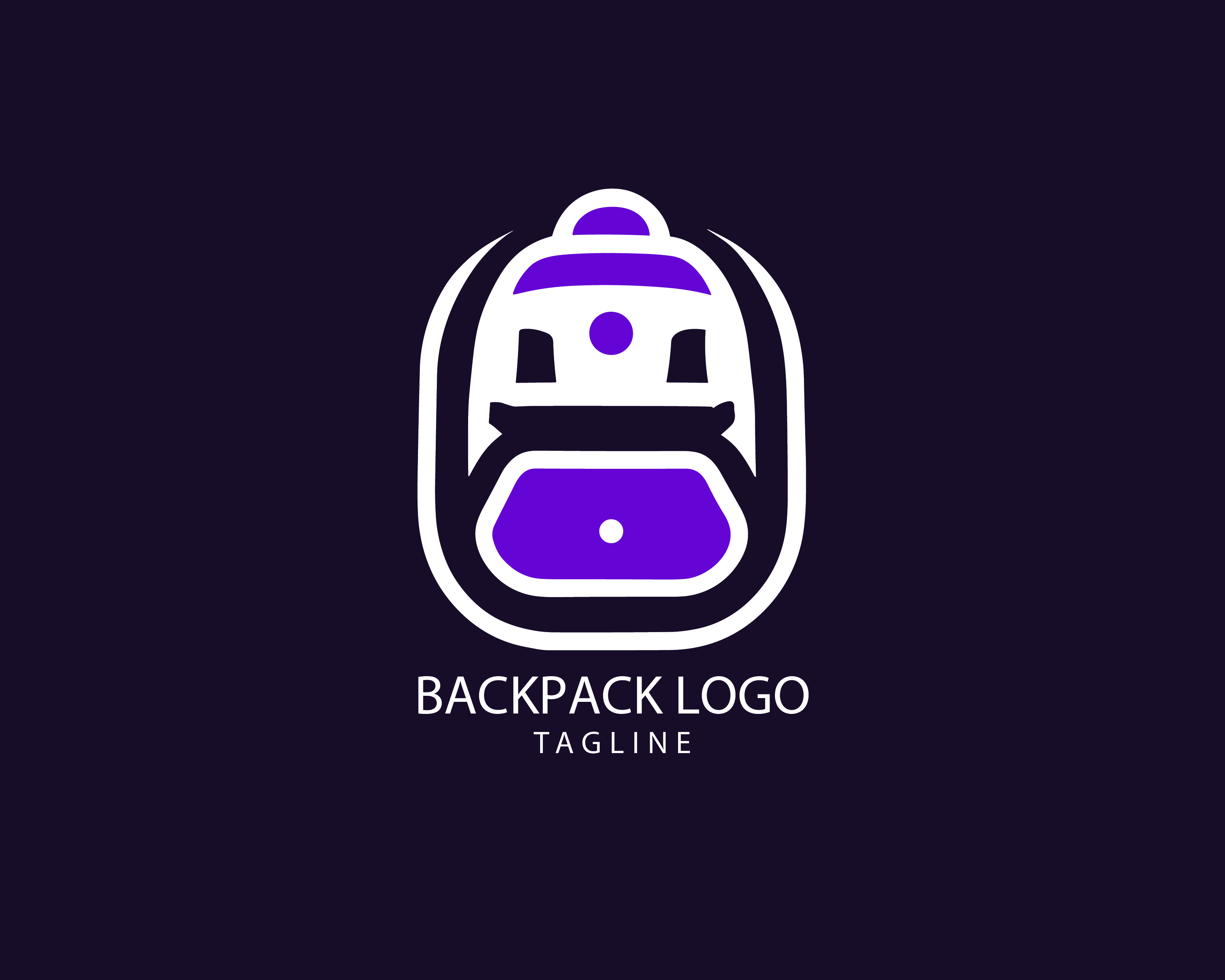 Backpack customizable logo set design #39353