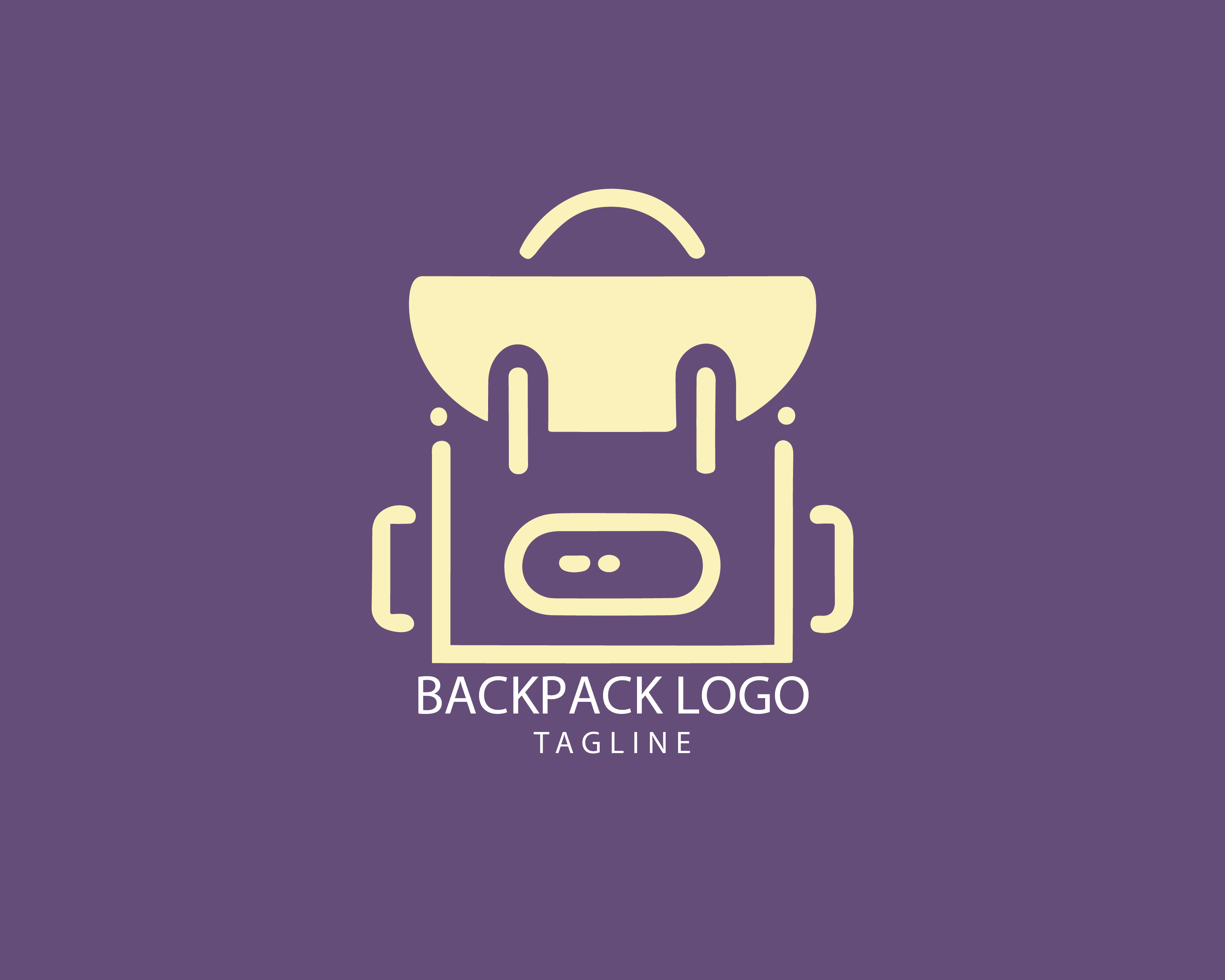 Backpack customizable logo set design #39354