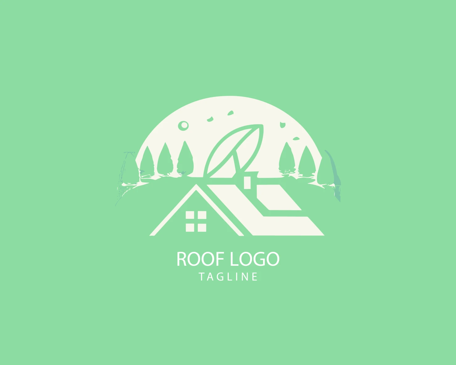 Roof customizable logo set design #39147