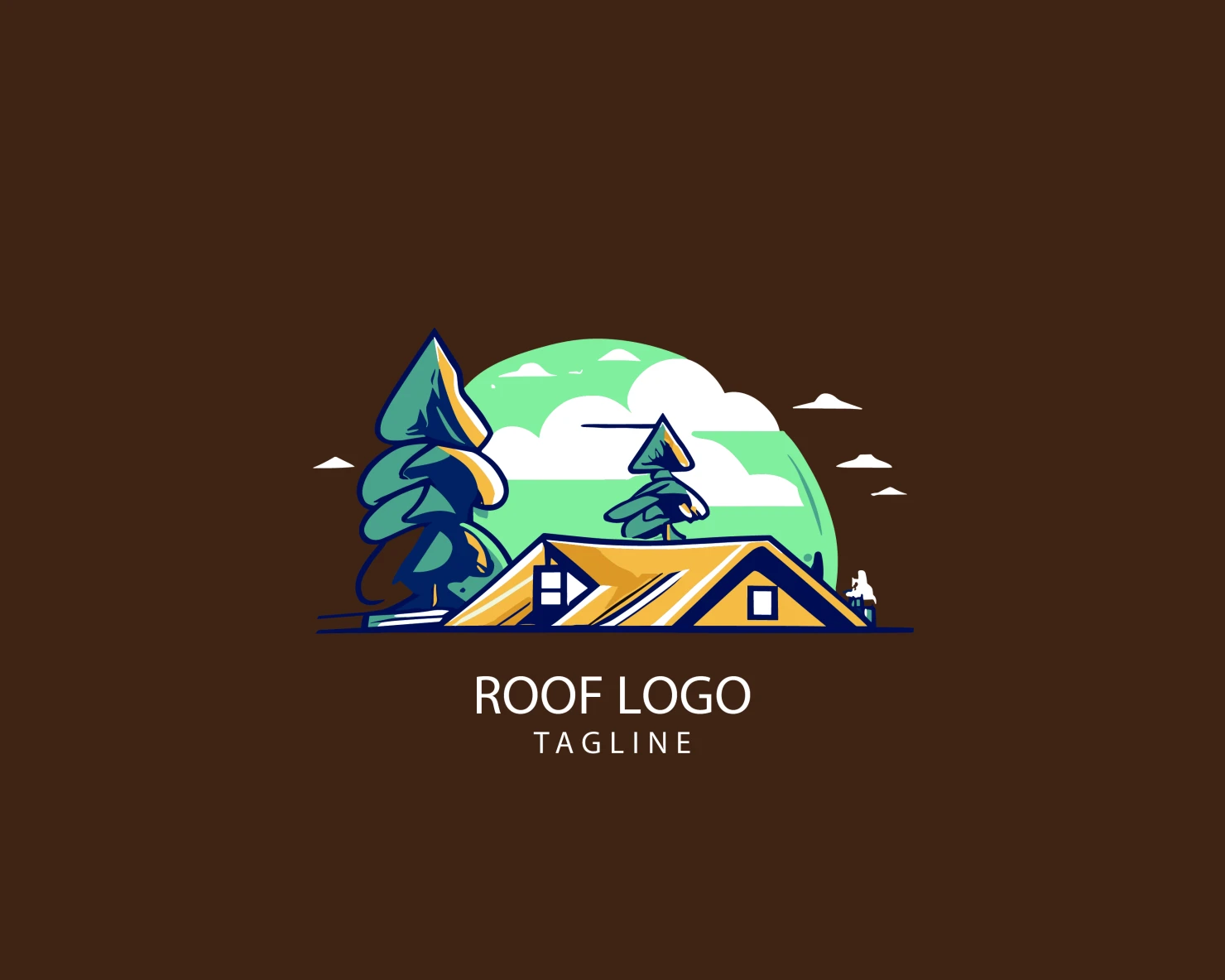 Roof customizable logo set design #39152