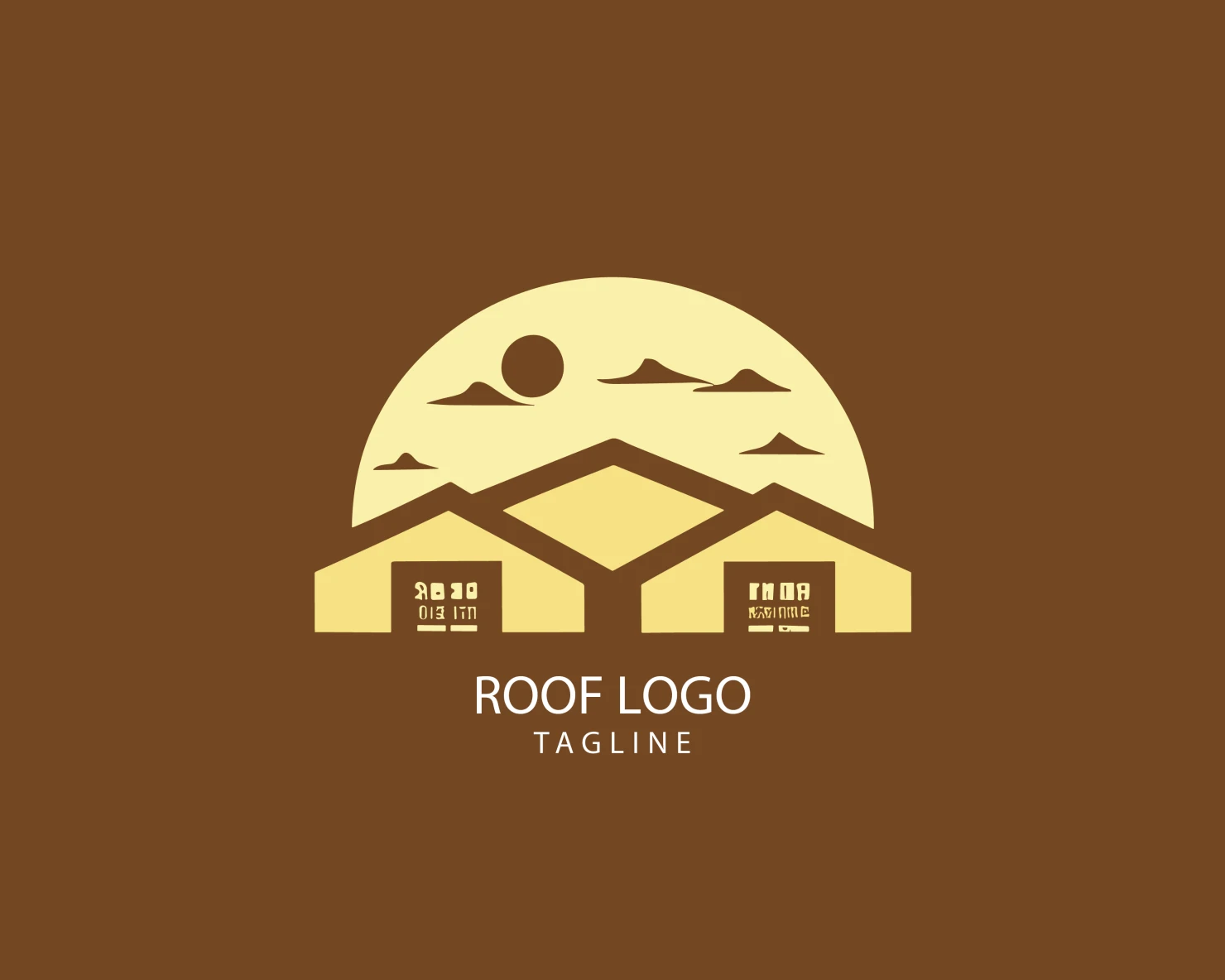 Roof customizable logo set design #39222