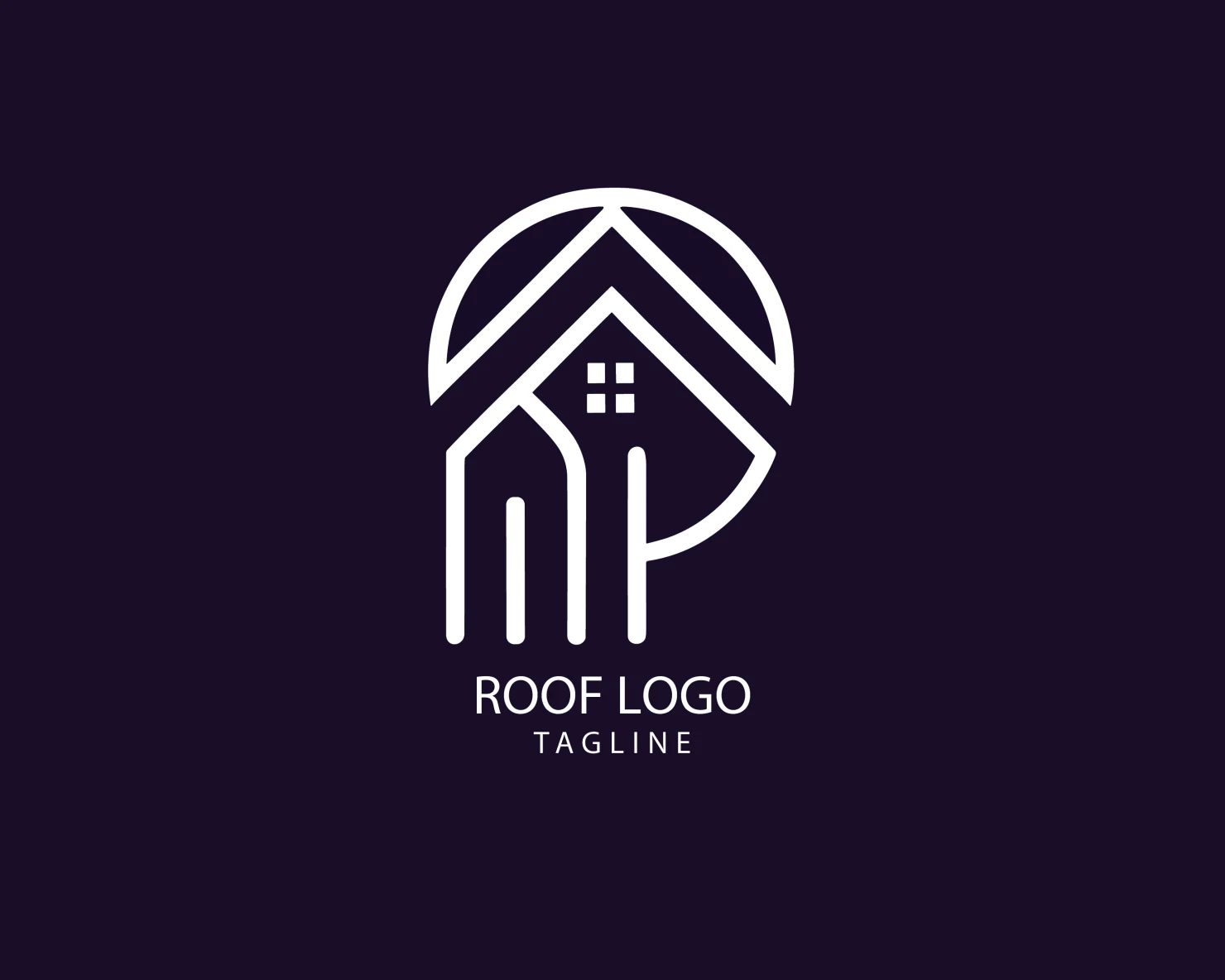 Roof customizable logo set design #39245