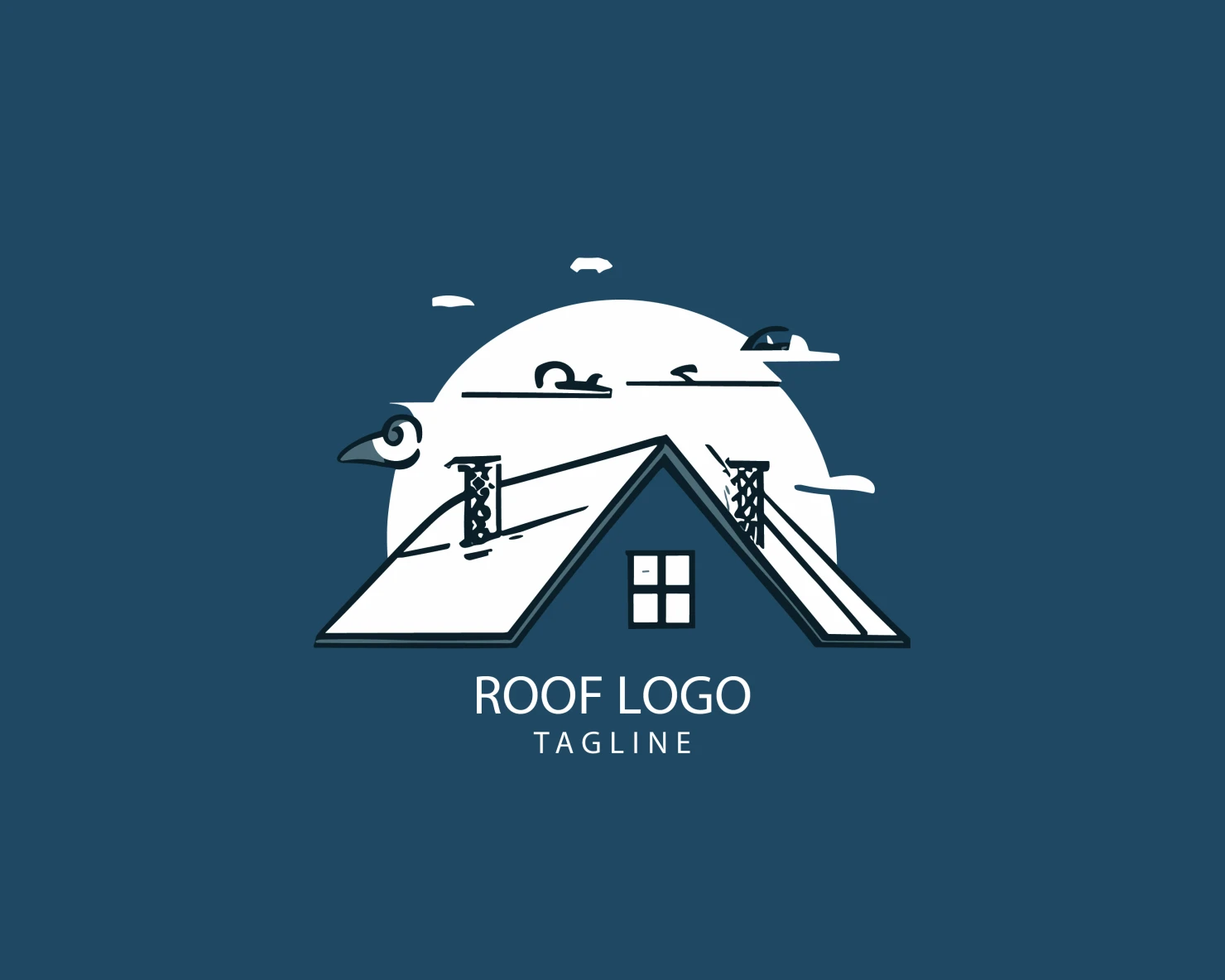Roof customizable logo set design #39288