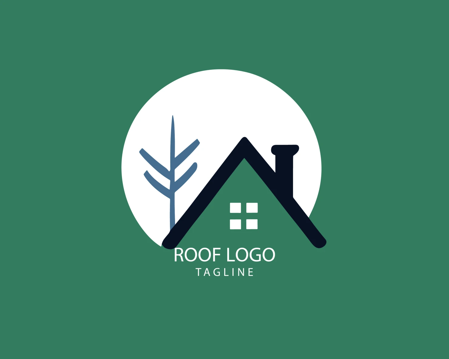 Roof customizable logo set design #39289