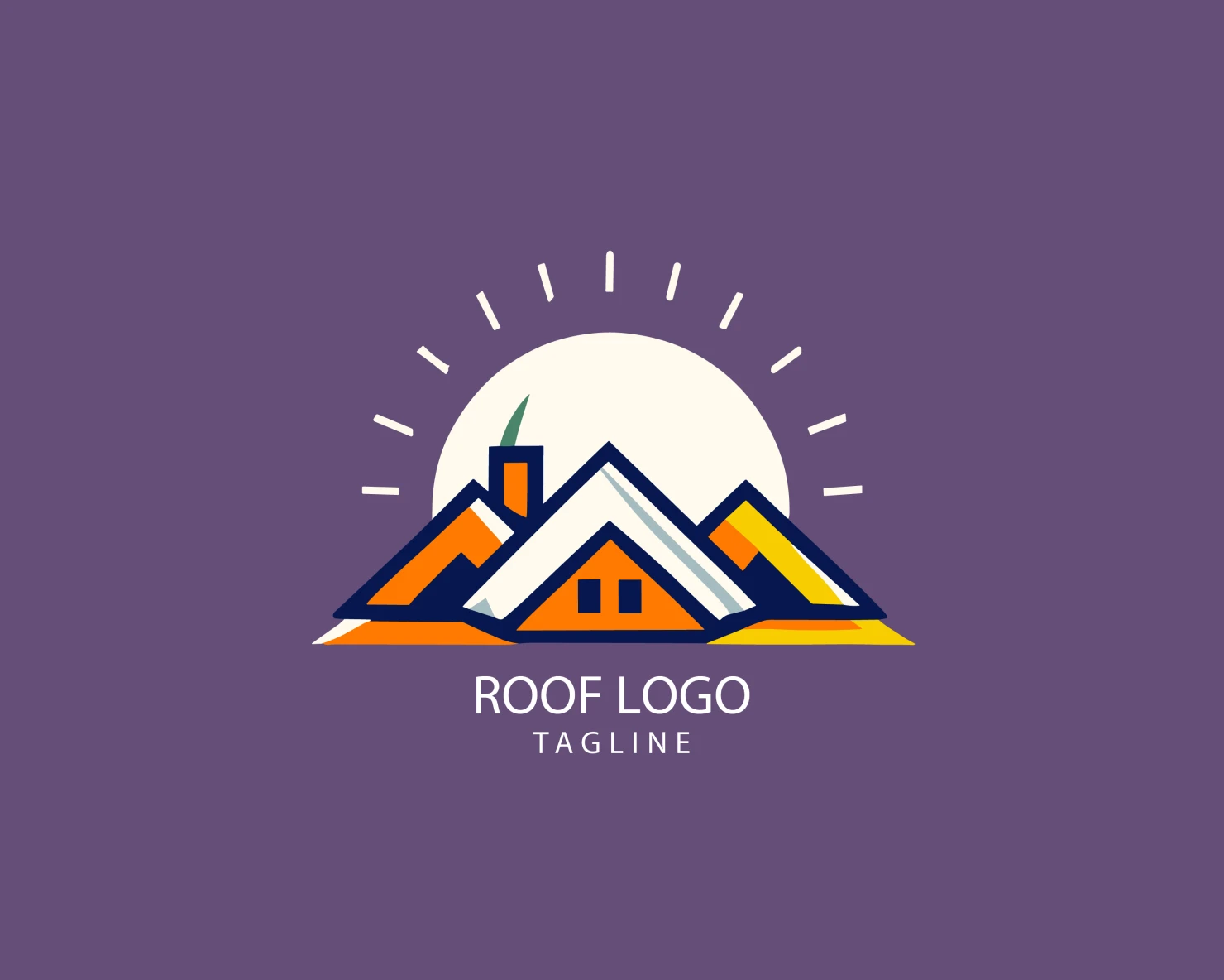 Roof customizable logo set design #39332