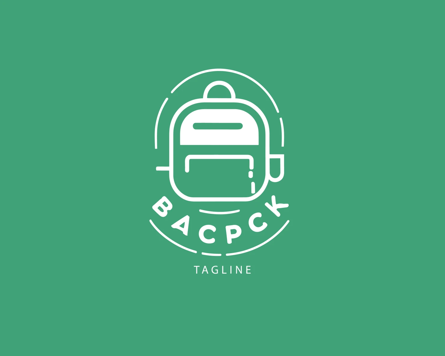 Backpack customizable logo set design #39345