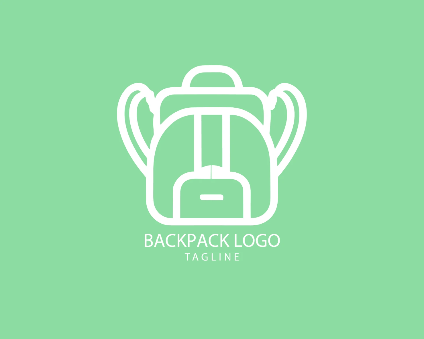 Backpack customizable logo set design #39347