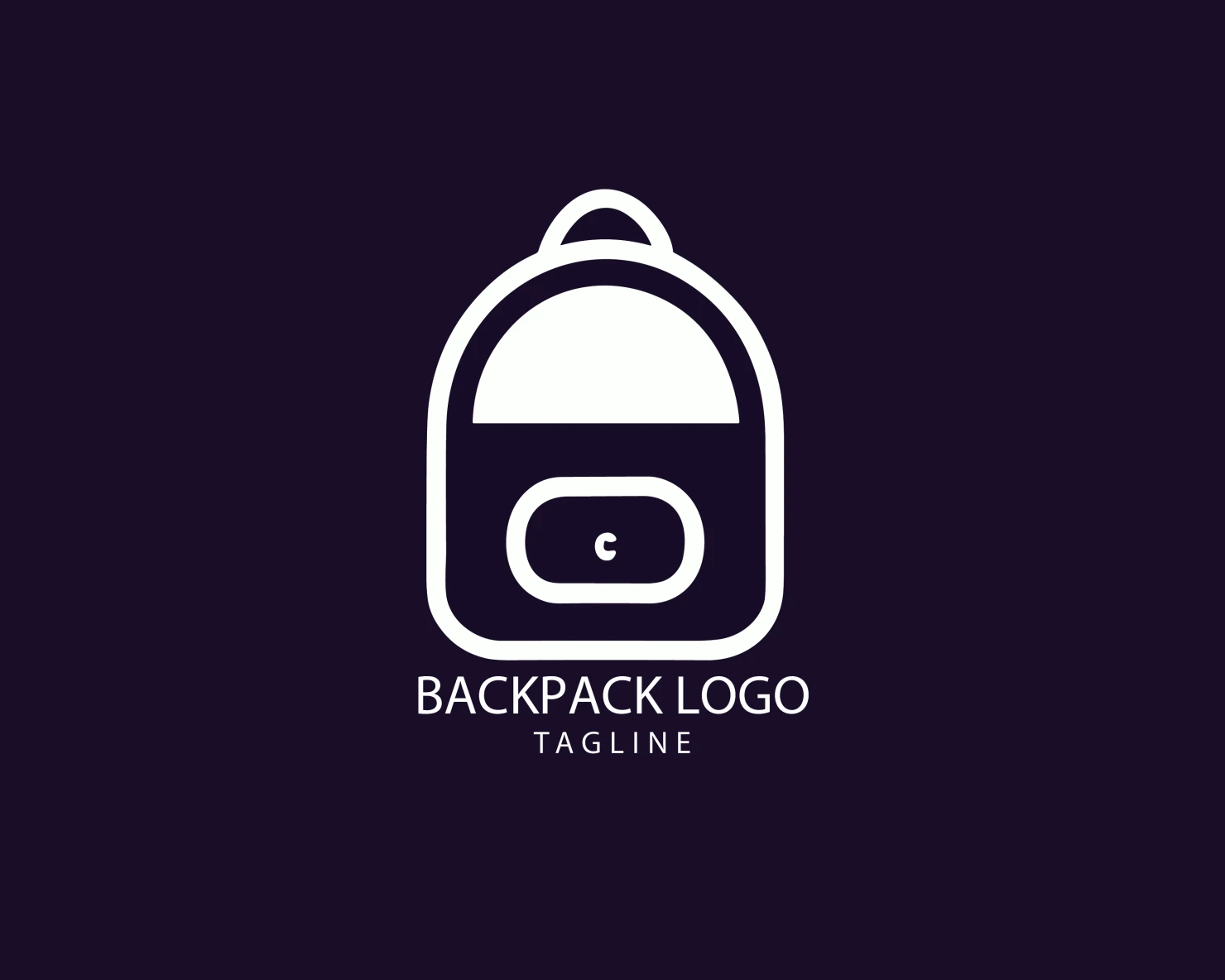 Backpack customizable logo set design #39348