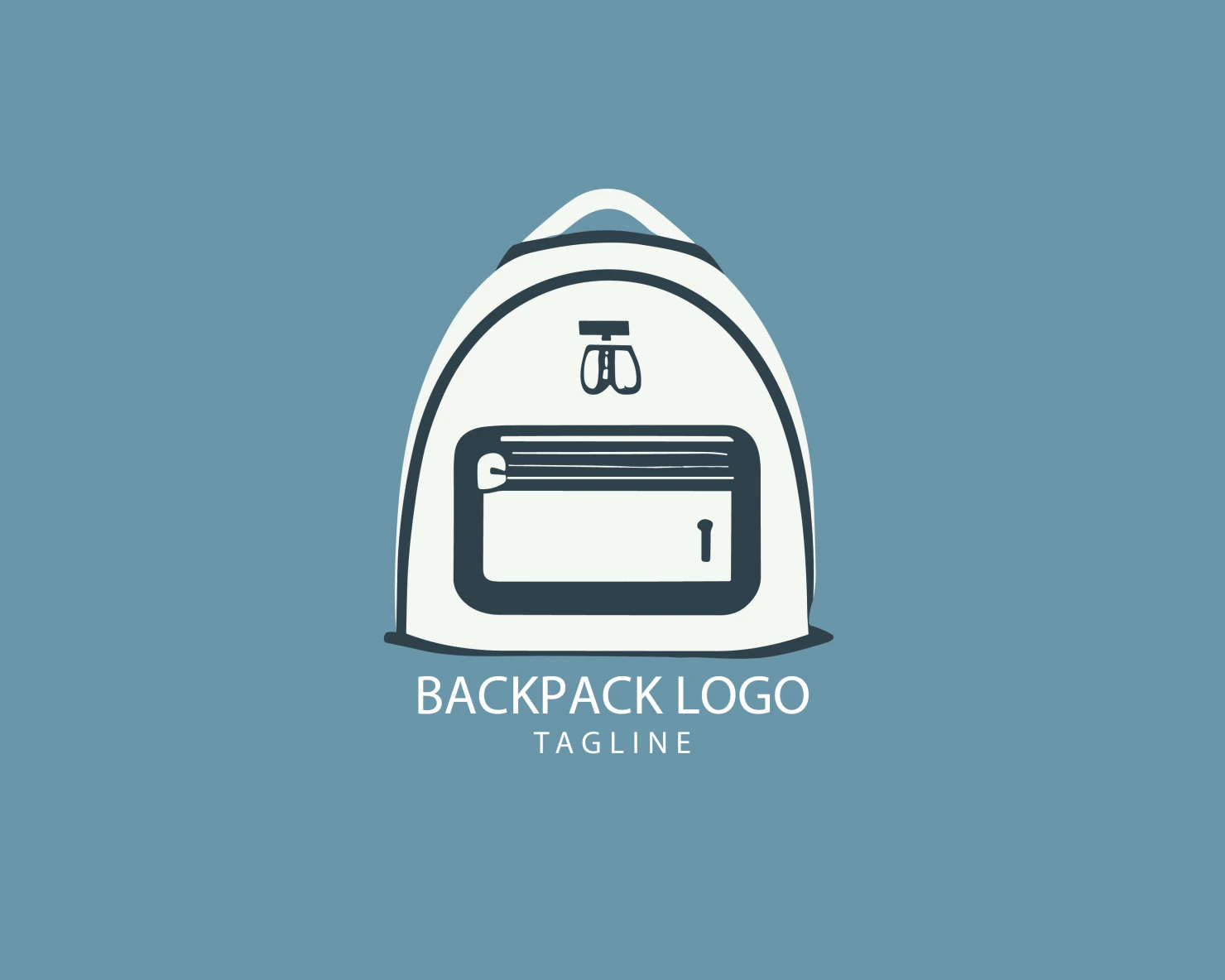 Backpack customizable logo set design #39357