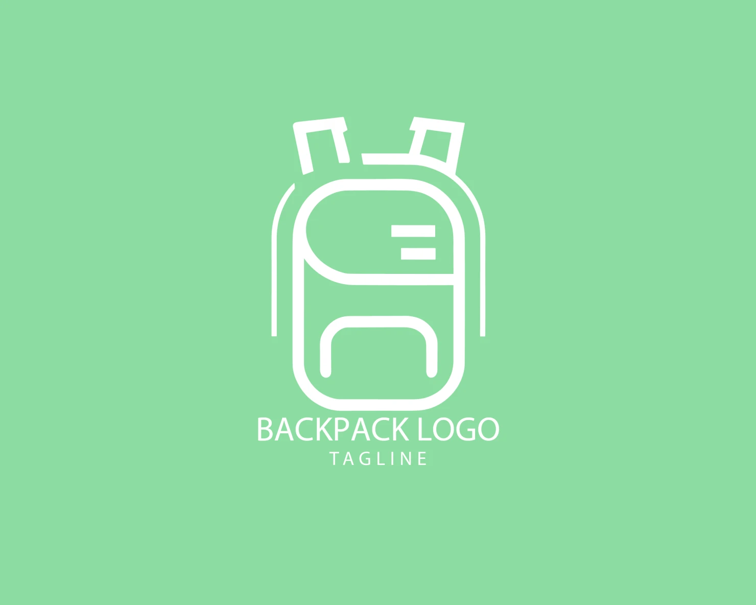 Backpack customizable logo set design #39364