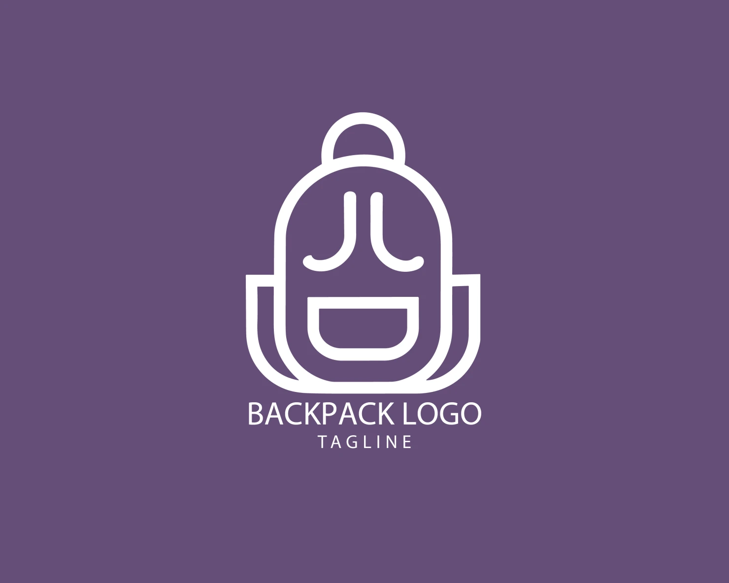 Backpack customizable logo set design #39367