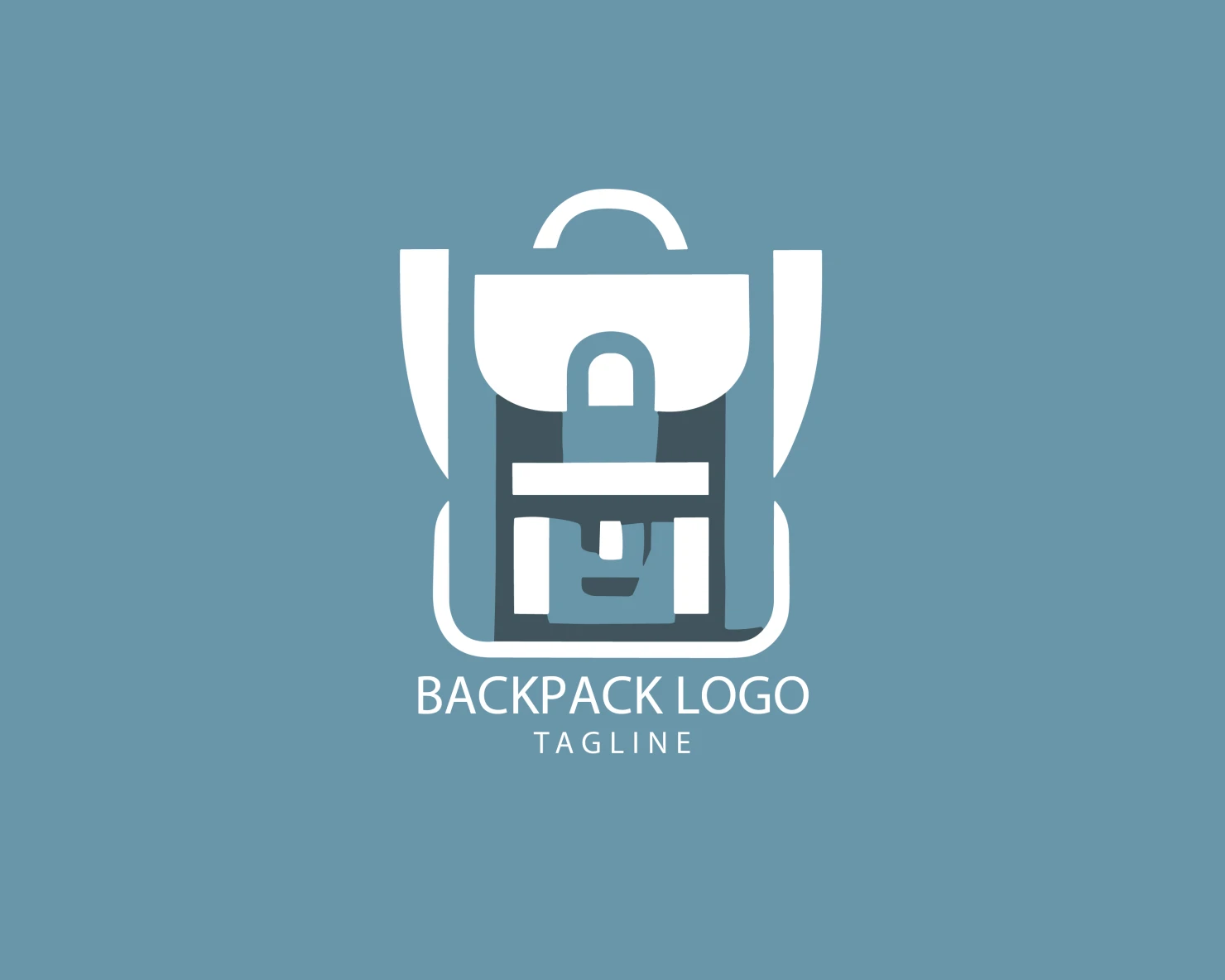 Backpack customizable logo set design #39372