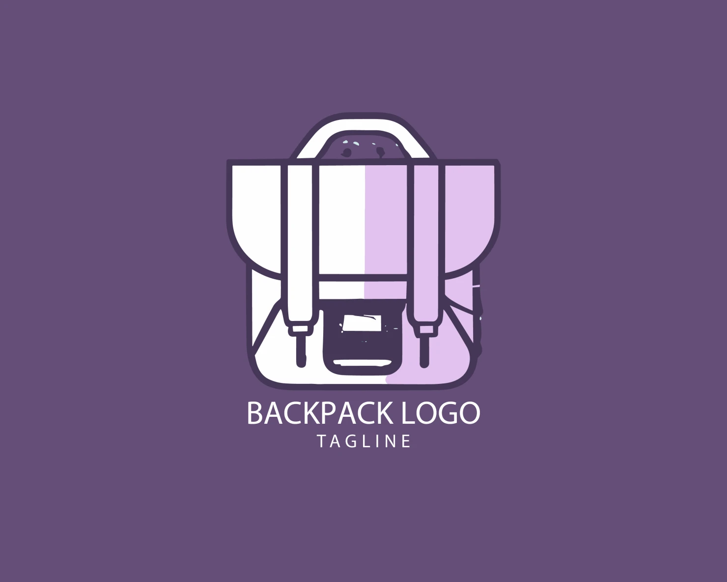Backpack customizable logo set design #39376