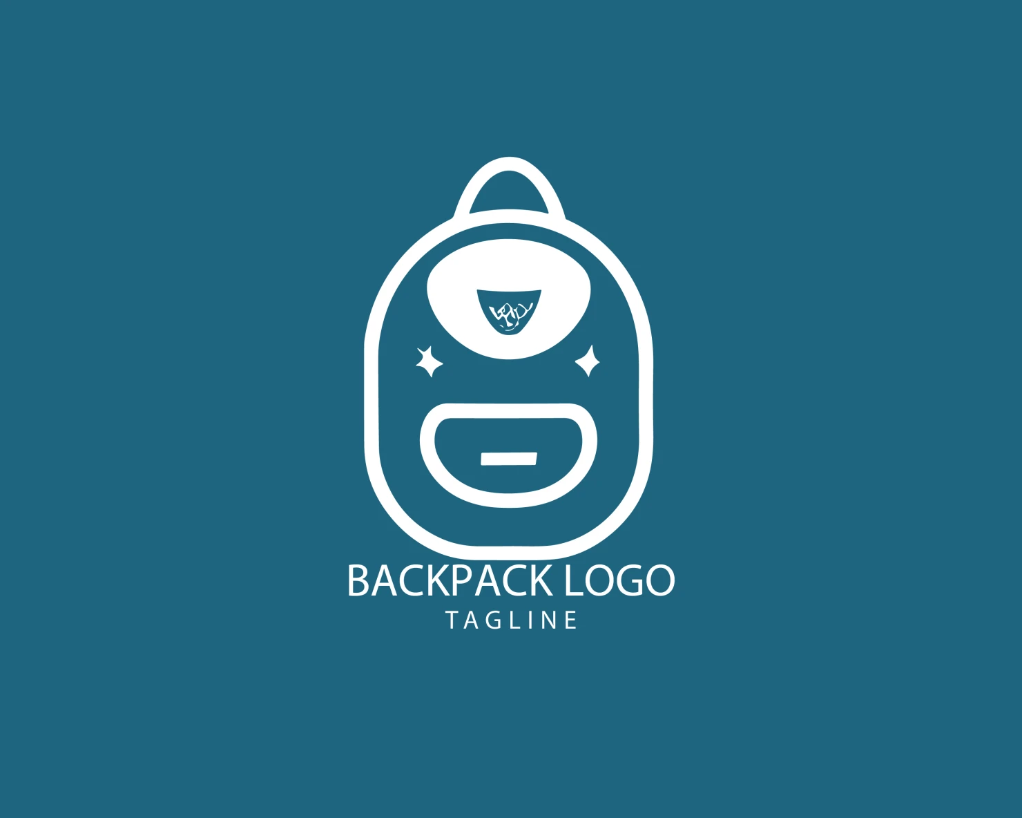 Backpack customizable logo set design #39377
