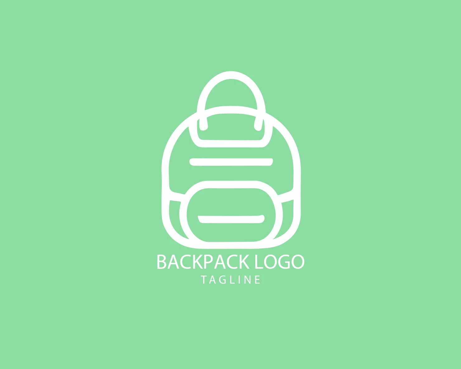 Backpack customizable logo set design #39378