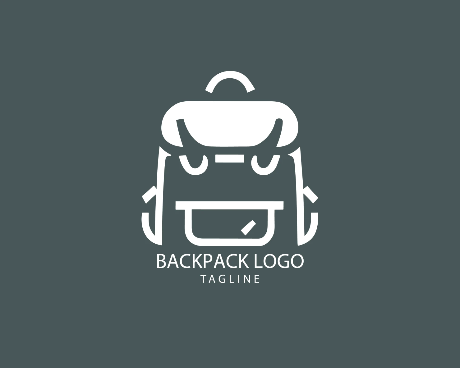 Backpack customizable logo set design #39381