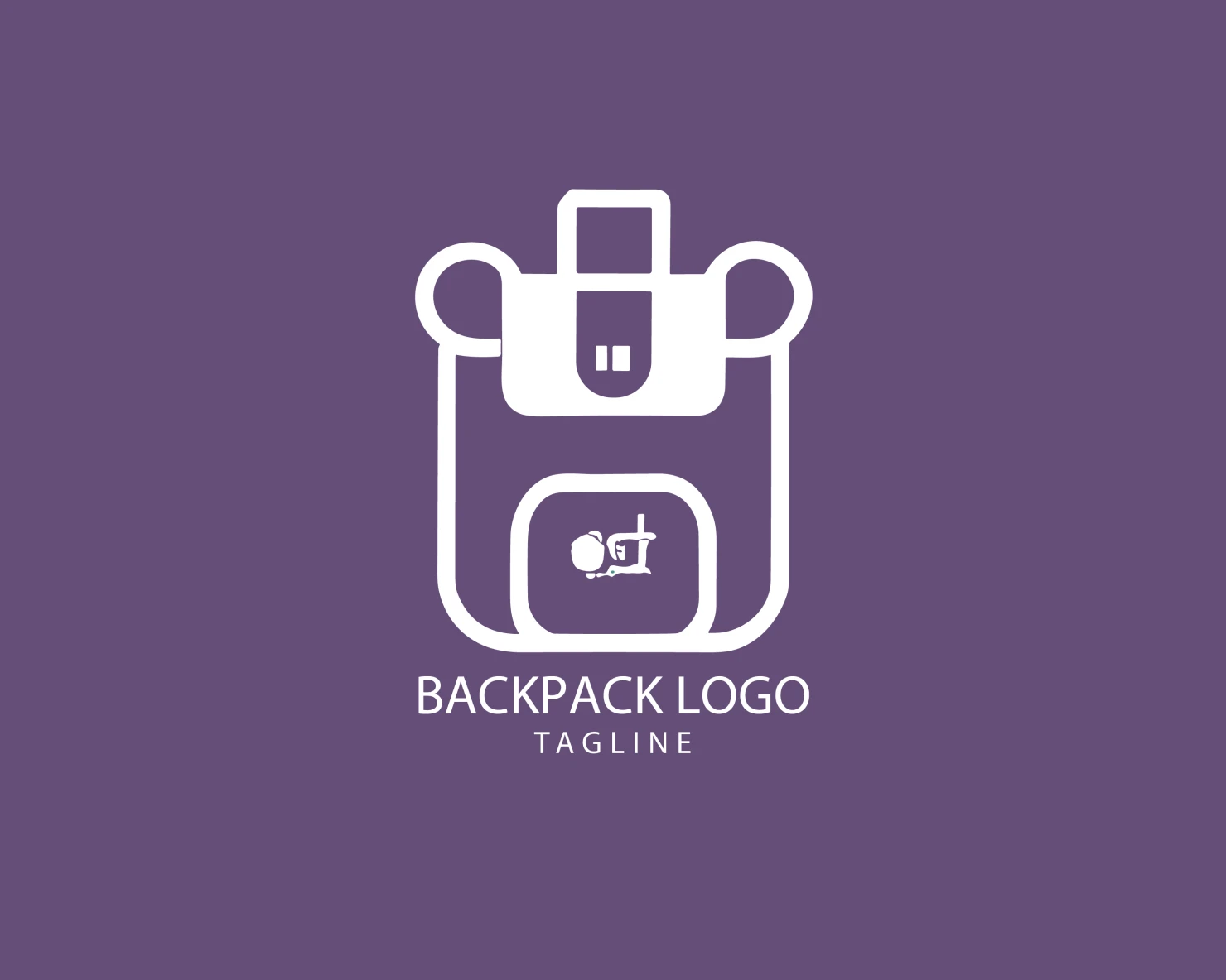 Backpack customizable logo set design #39384
