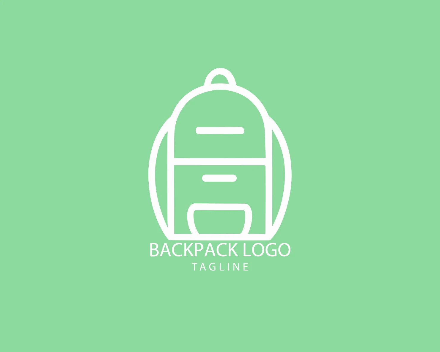 Backpack customizable logo set design #39385